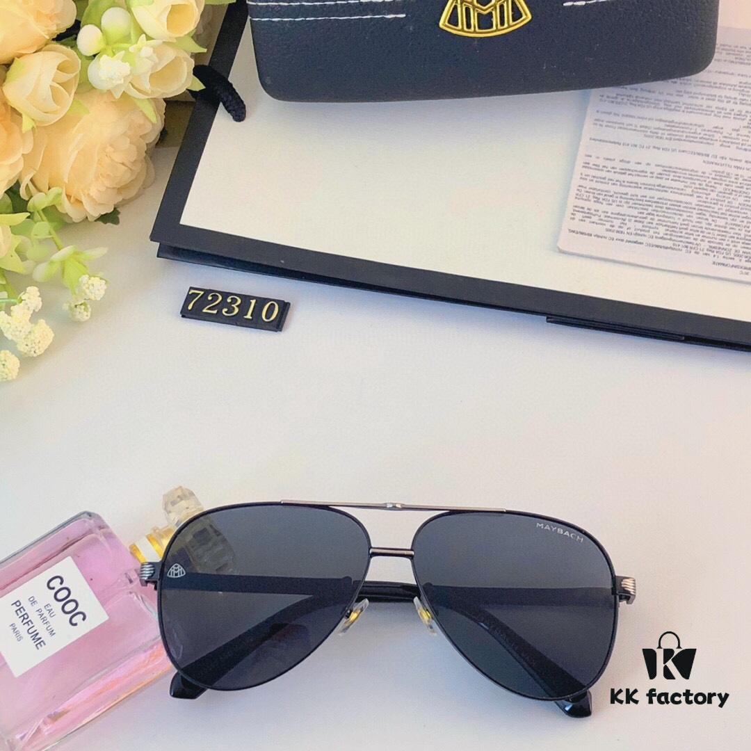 Maybach Sunglasses Luxury Men's Pilot Sunglasses for Large Faces Driving UV Protection Cycling Sun Protection Fashionable and Stylish Eyewear