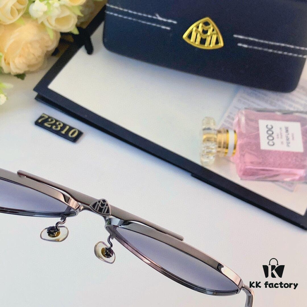 Maybach Sunglasses Luxury Men's Pilot Sunglasses for Large Faces Driving UV Protection Cycling Sun Protection Fashionable and Stylish Eyewear