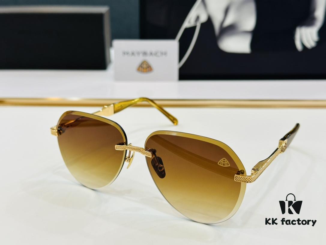 High-Quality MAYBACH Z080 Sunglasses, Exquisite Craftsmanship, Premium Feel, Size 61-13-140, XL Frame