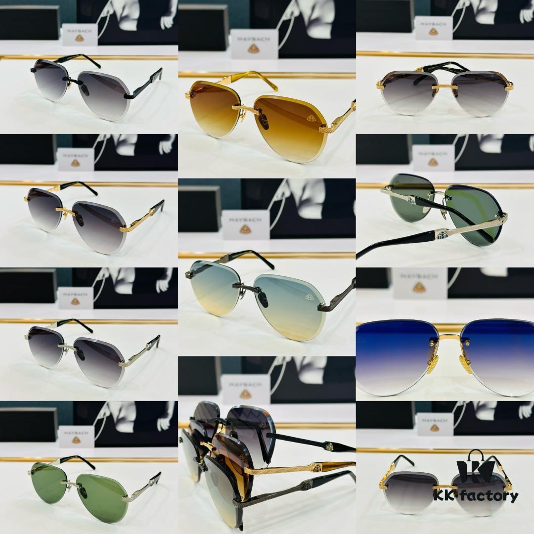 High-Quality MAYBACH Z080 Sunglasses, Exquisite Craftsmanship, Premium Feel, Size 61-13-140, XL Frame