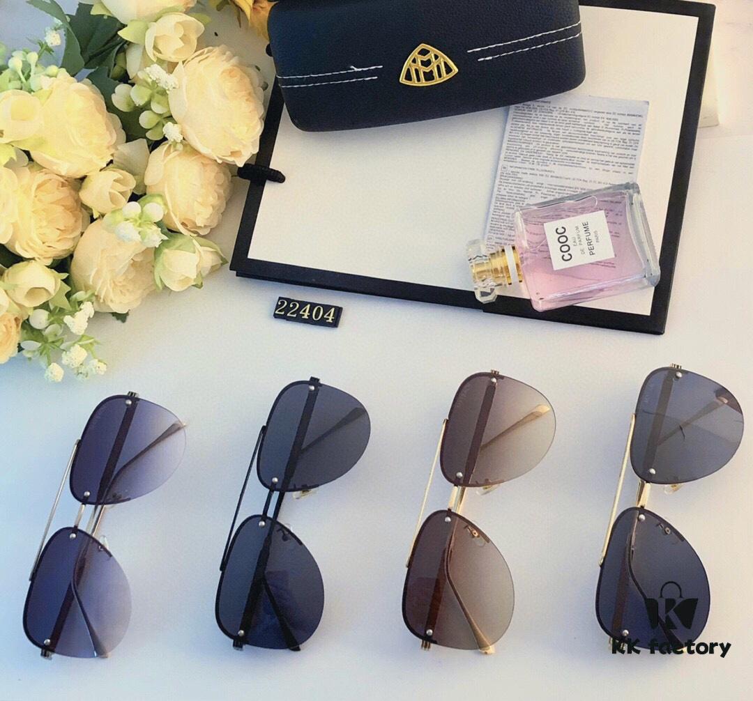 Maybach Fashion European and American Style Double-Bridge Sunglasses for Men, UV Protection Sunshade Glasses for Outdoor Use, Unisex Aviator Sunglasses