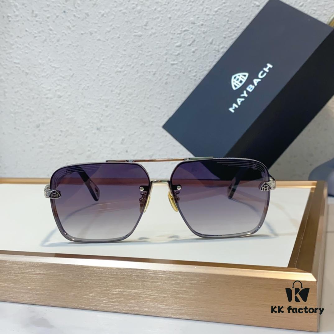 MAYBACH K Gold Vacuum Plated Luxury Sunglasses with HD Blue Film Lens