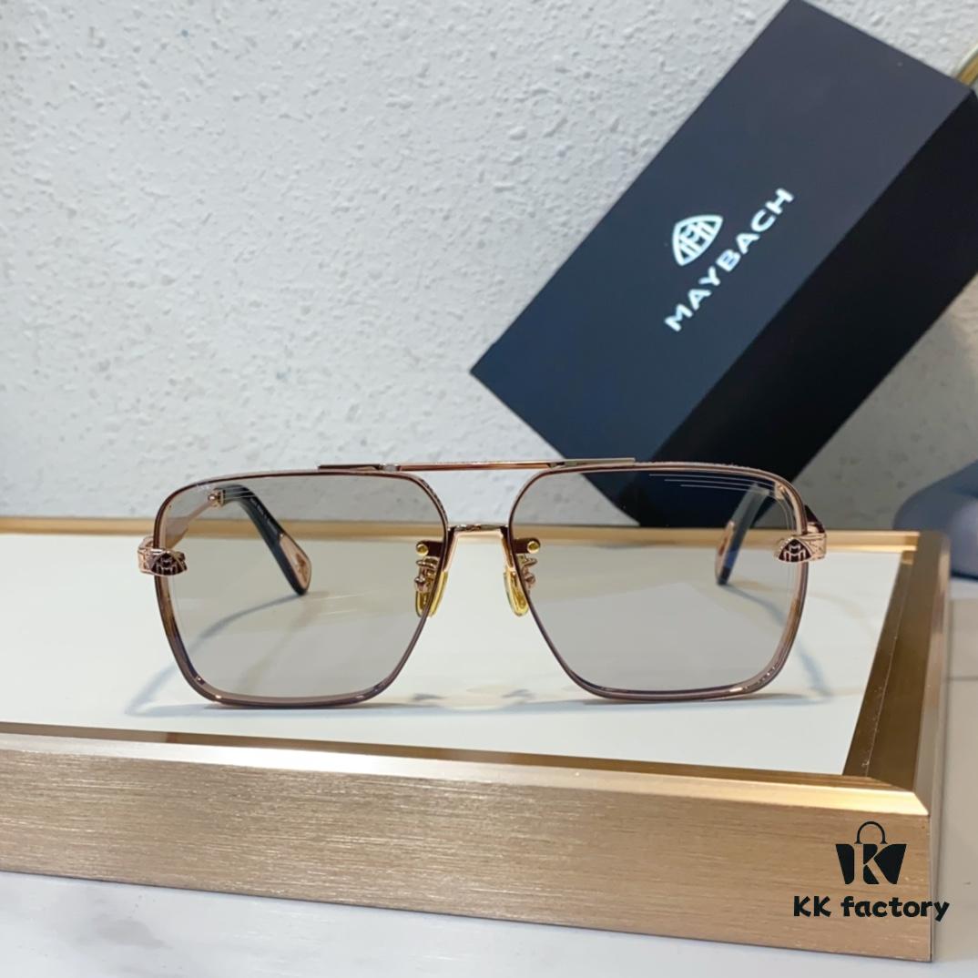 MAYBACH K Gold Vacuum Plated Luxury Sunglasses with HD Blue Film Lens