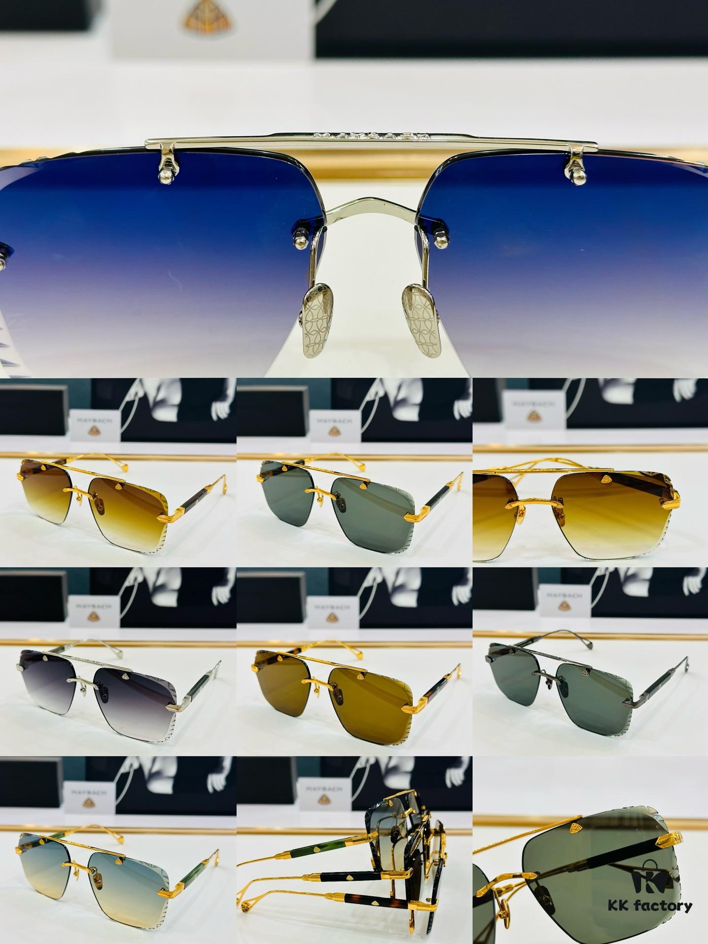 High-Quality MAYBACH Z062 Sunglasses, Exquisite Craftsmanship, Premium Feel, Size: 62-16-145