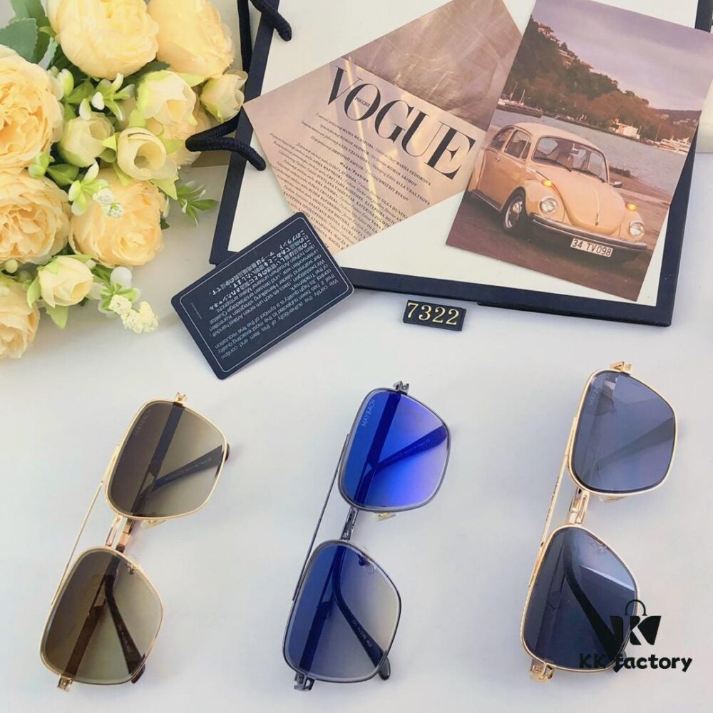 Maybac* New Arrival European and American Fashion Oversized Dual-Bridge Sunglasses for Men, High-End Style UV Protection Driving Sunglasses