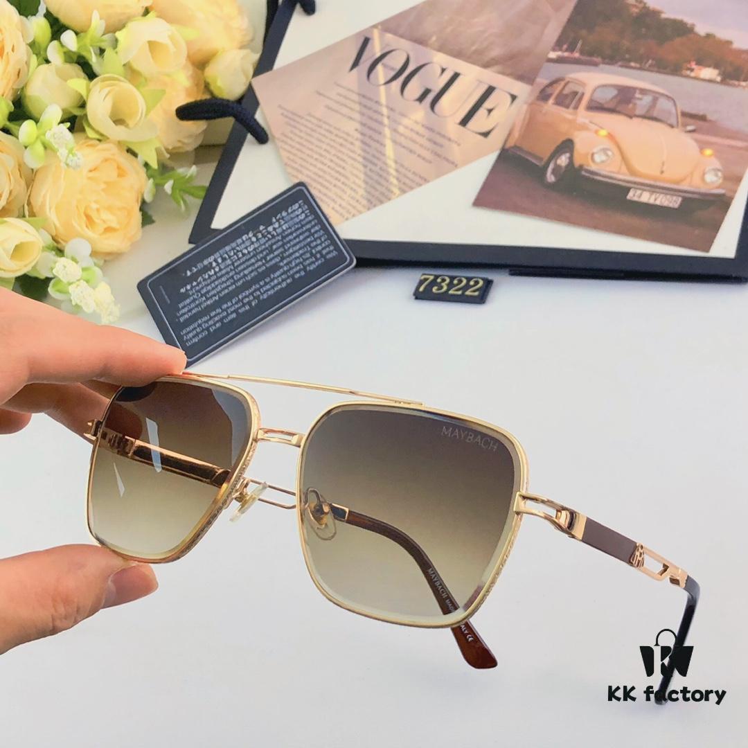 Maybac* New Arrival European and American Fashion Oversized Dual-Bridge Sunglasses for Men, High-End Style UV Protection Driving Sunglasses