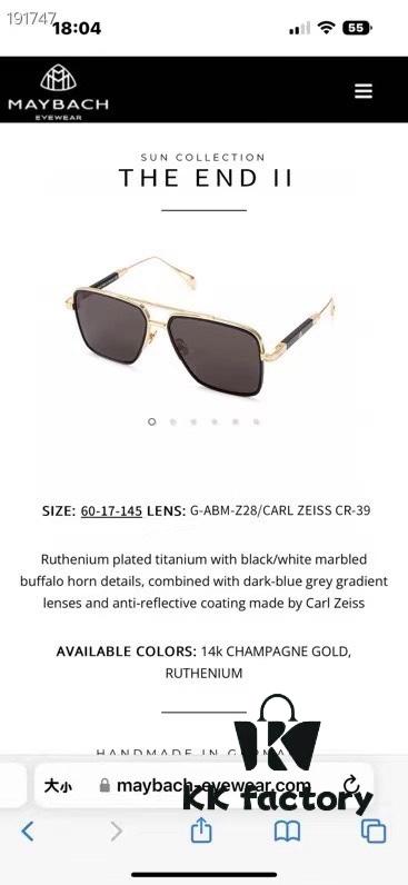MAYBACH MODEL: Z28 SIZE: 60□17-145 Sunglasses