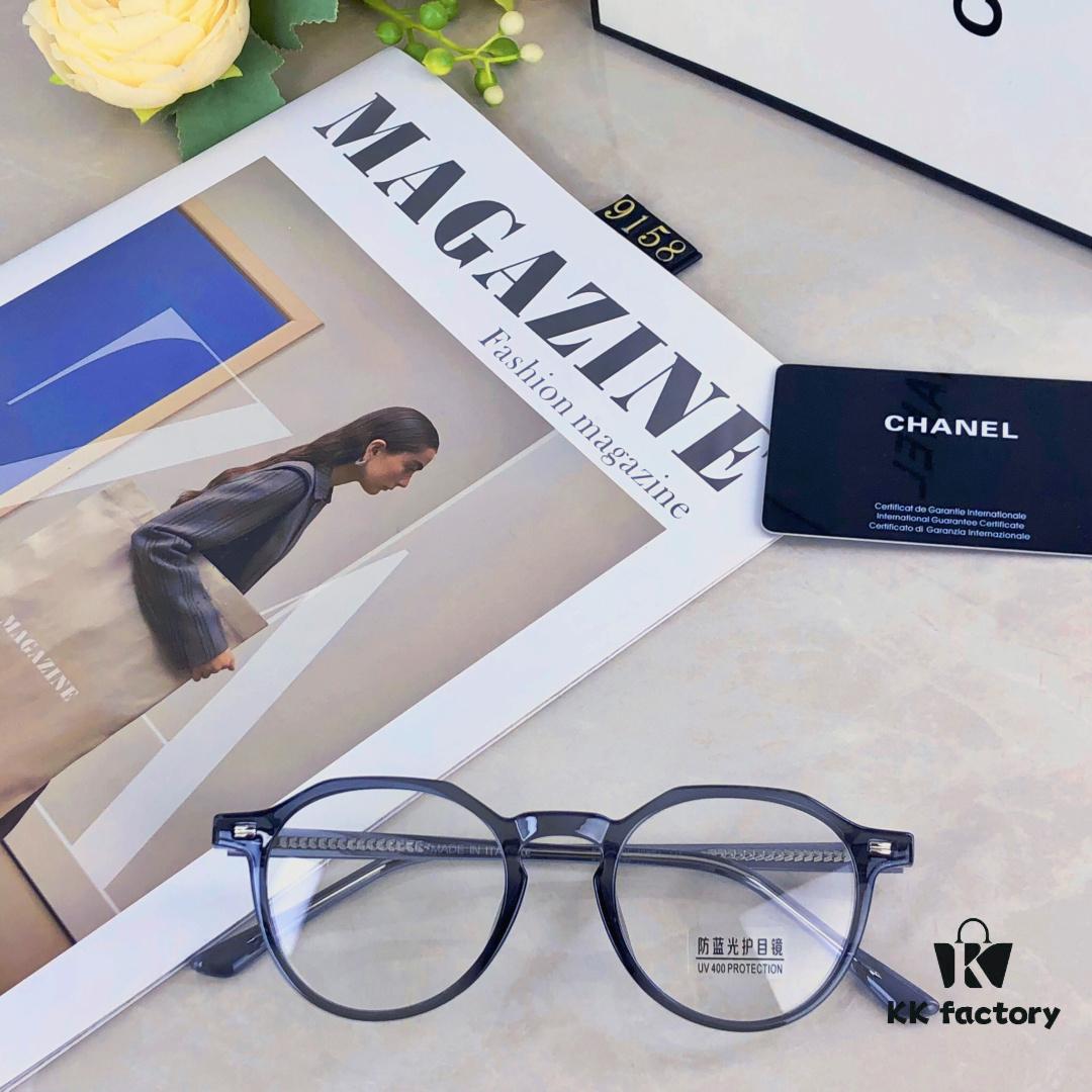 Chane* Jin Chen Same Style Multi-Frame Tortoiseshell Round Eyeglasses for Women, Prescription Ready, Leopard Print Frame, Sunglasses