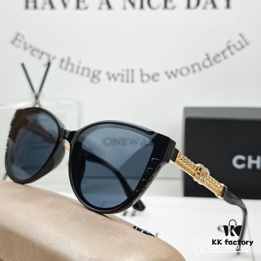 CHANEL France - New Lightweight Fashion Sunglasses with Polarized HD Lenses, TR Frame for Comfortable All-Day Wear, UV Protection, Stylish Accessory for Travel and Driving