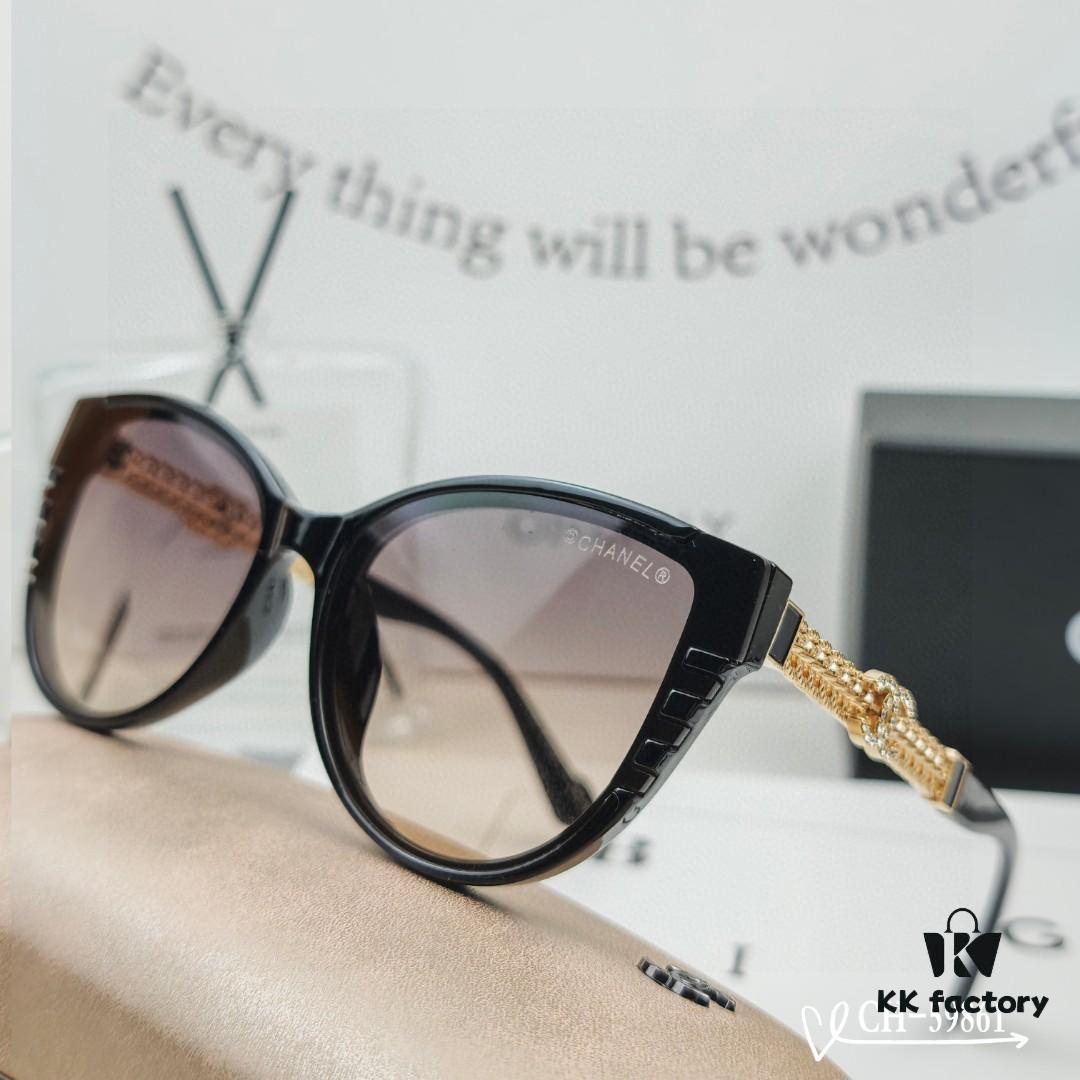 CHANEL France - New Lightweight Fashion Sunglasses with Polarized HD Lenses, TR Frame for Comfortable All-Day Wear, UV Protection, Stylish Accessory for Travel and Driving