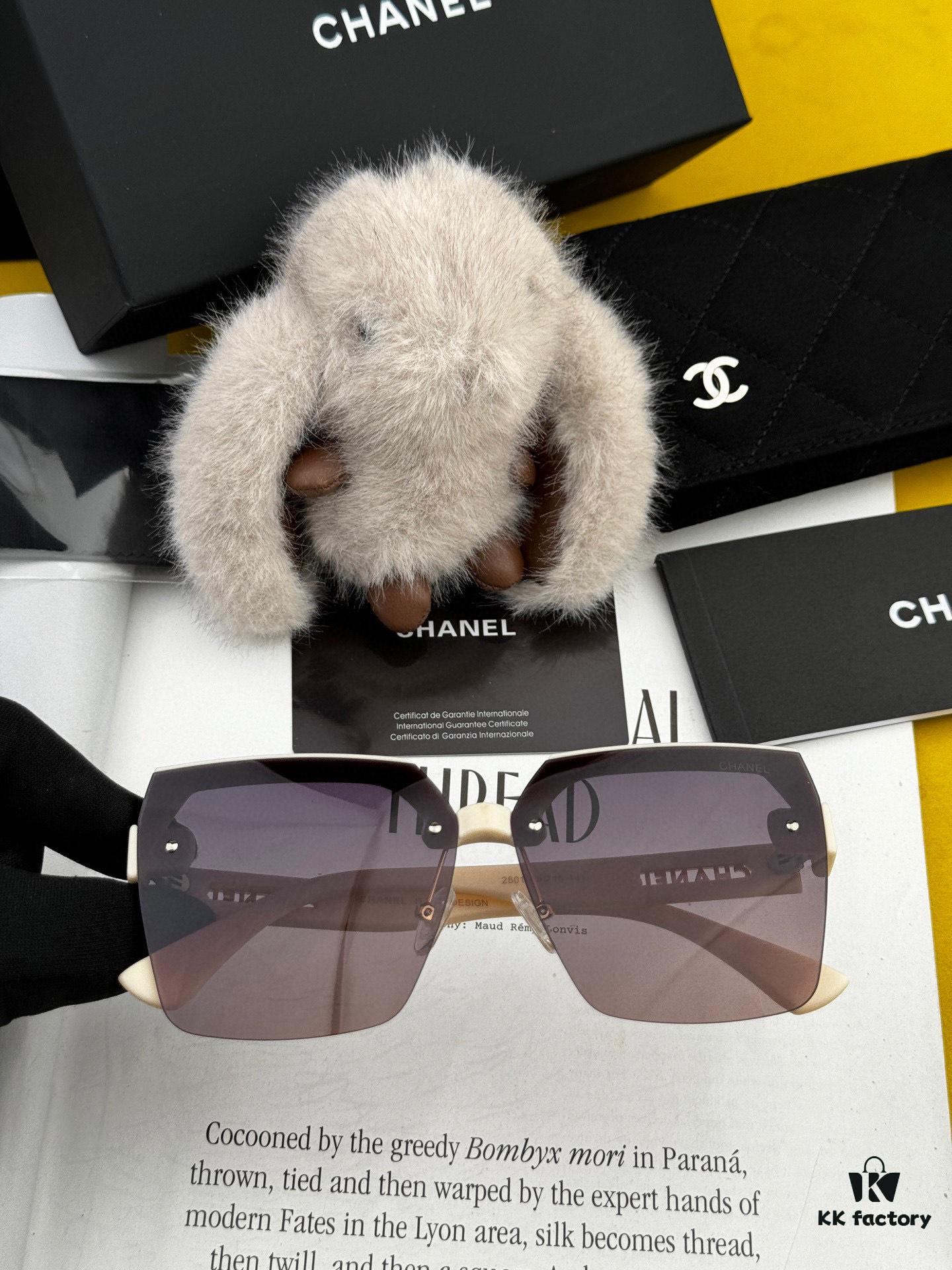 CHANEL 2025 New Arrival Trendy Fashion Square Frame Sunglasses, Comfortable Fit, Influencer Favorite Polarized UV Protection Sunglasses for Women 🕶️ 🎉 High-Quality TR Frame ♥️♥️ Model CH1250