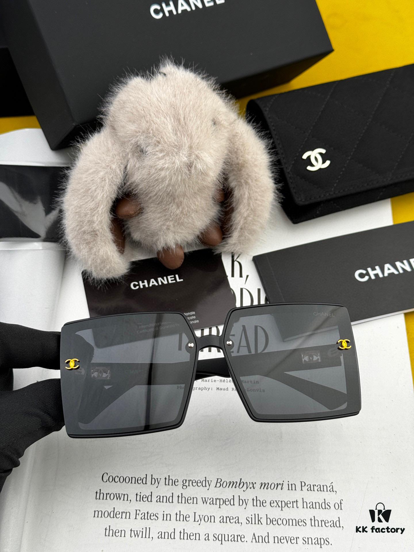 CHANEL 2025 New Arrival Trendy Fashion Square Frame Sunglasses for Women, HD Thickened Polarized UV Protection Shades, Comfortable Wear, Influencer Favorite Style 🕶️