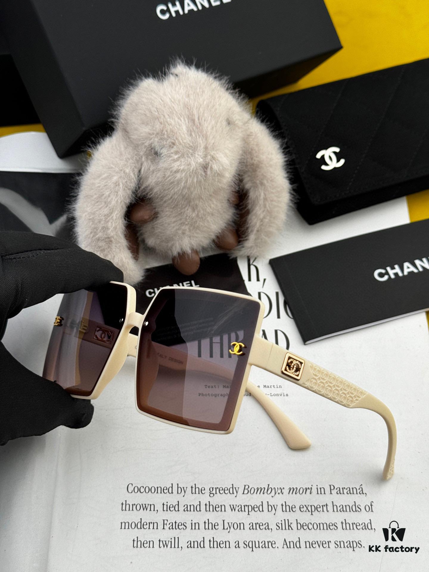 CHANEL 2025 New Arrival Trendy Fashion Square Frame Sunglasses for Women, HD Thickened Polarized UV Protection Shades, Comfortable Wear, Influencer Favorite Style 🕶️
