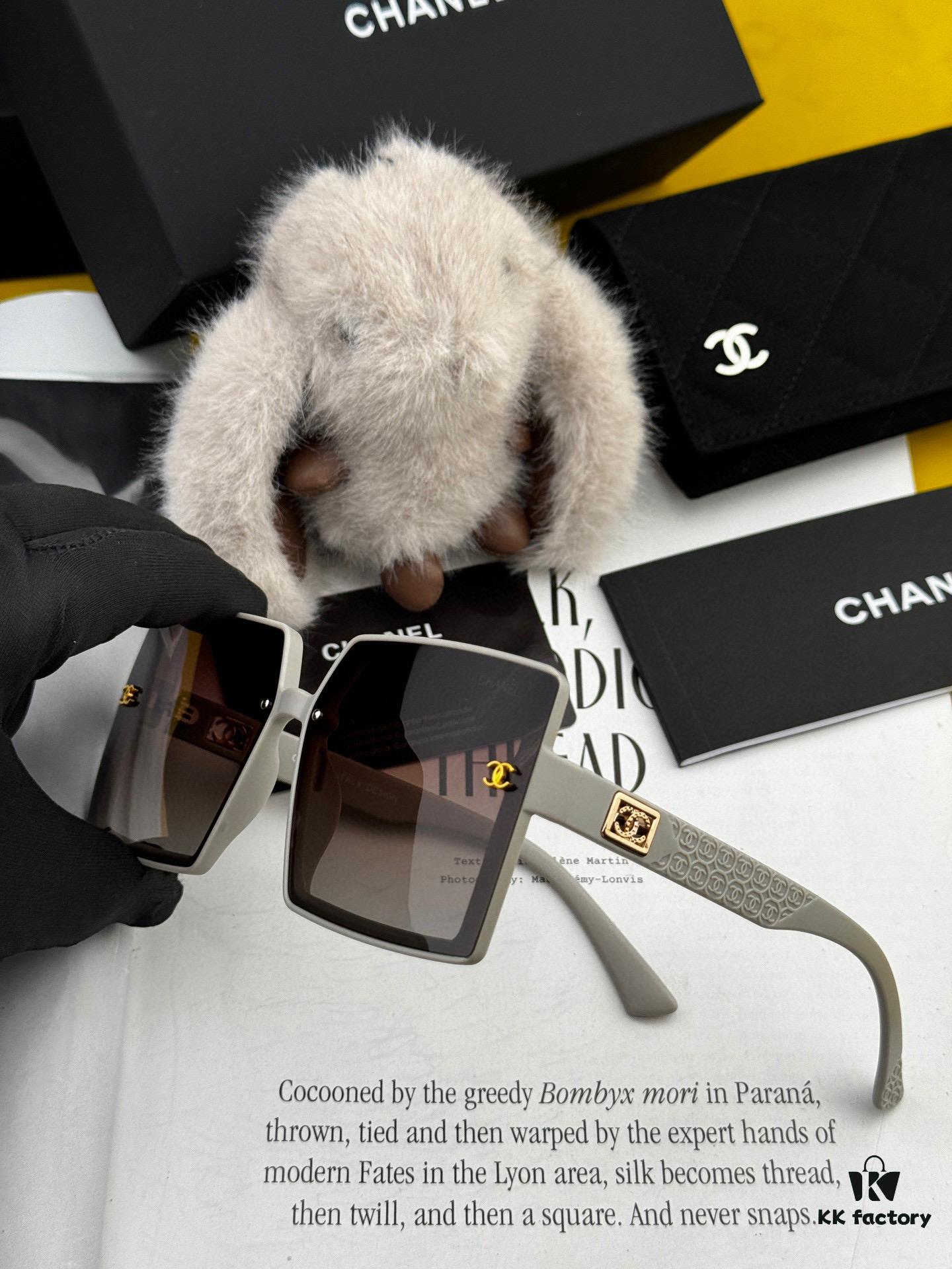 CHANEL 2025 New Arrival Trendy Fashion Square Frame Sunglasses for Women, HD Thickened Polarized UV Protection Shades, Comfortable Wear, Influencer Favorite Style 🕶️