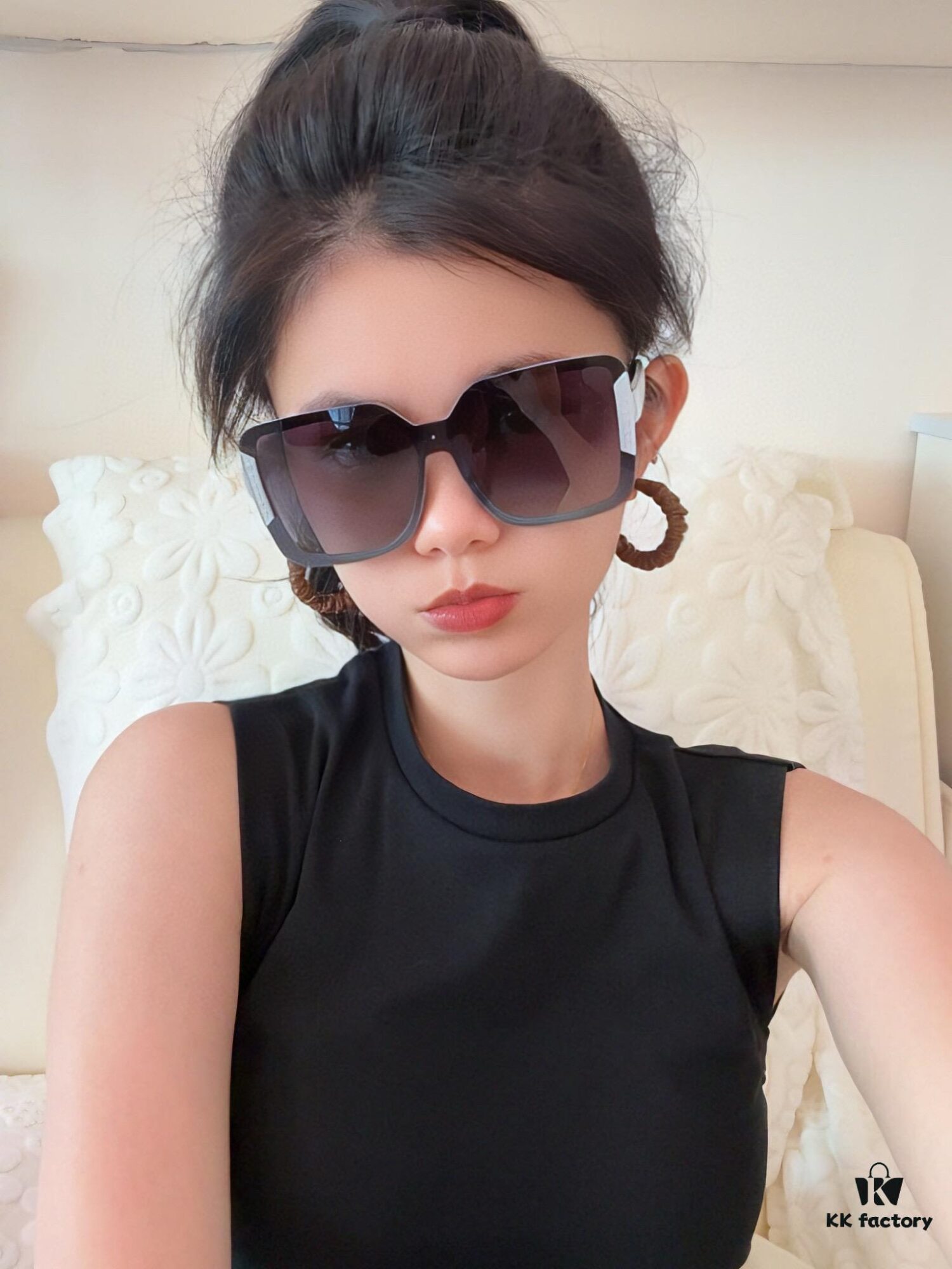 CHANEL TR Polarized Series Large-Frame Sunglasses, Classic Square Design, Universal Fit, UV Protection with Polarized Lenses, Model: CH2990