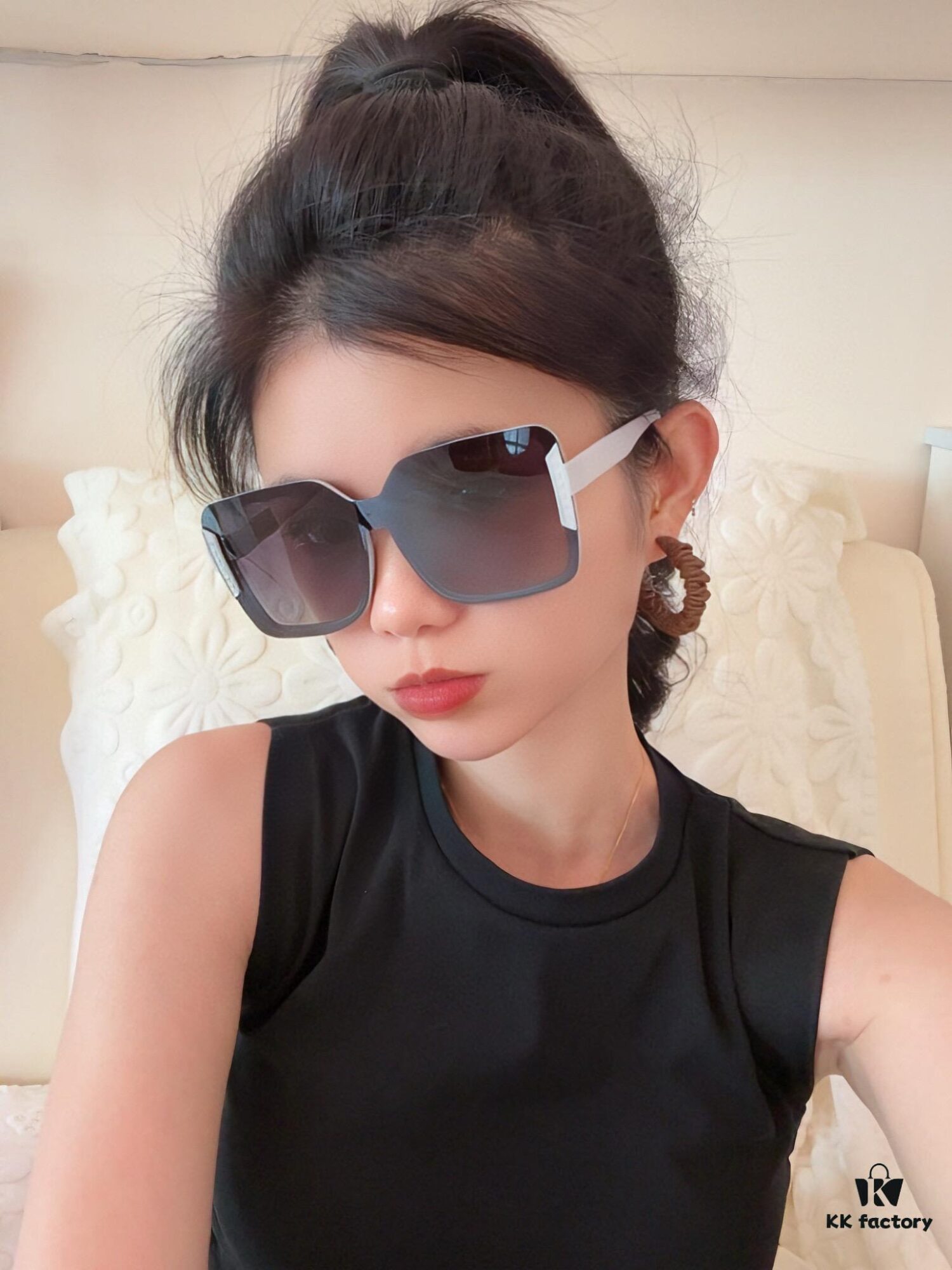 CHANEL TR Polarized Series Large-Frame Sunglasses, Classic Square Design, Universal Fit, UV Protection with Polarized Lenses, Model: CH2990