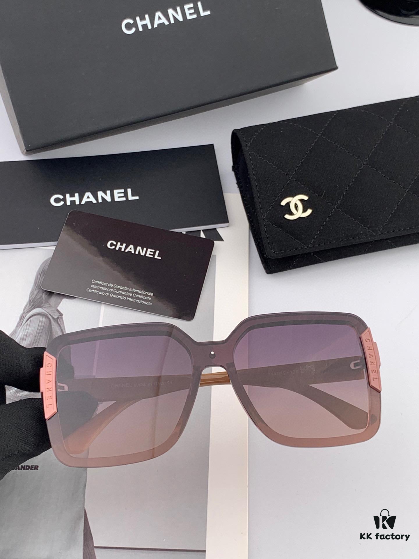 CHANEL TR Polarized Series Large-Frame Sunglasses, Classic Square Design, Universal Fit, UV Protection with Polarized Lenses, Model: CH2990