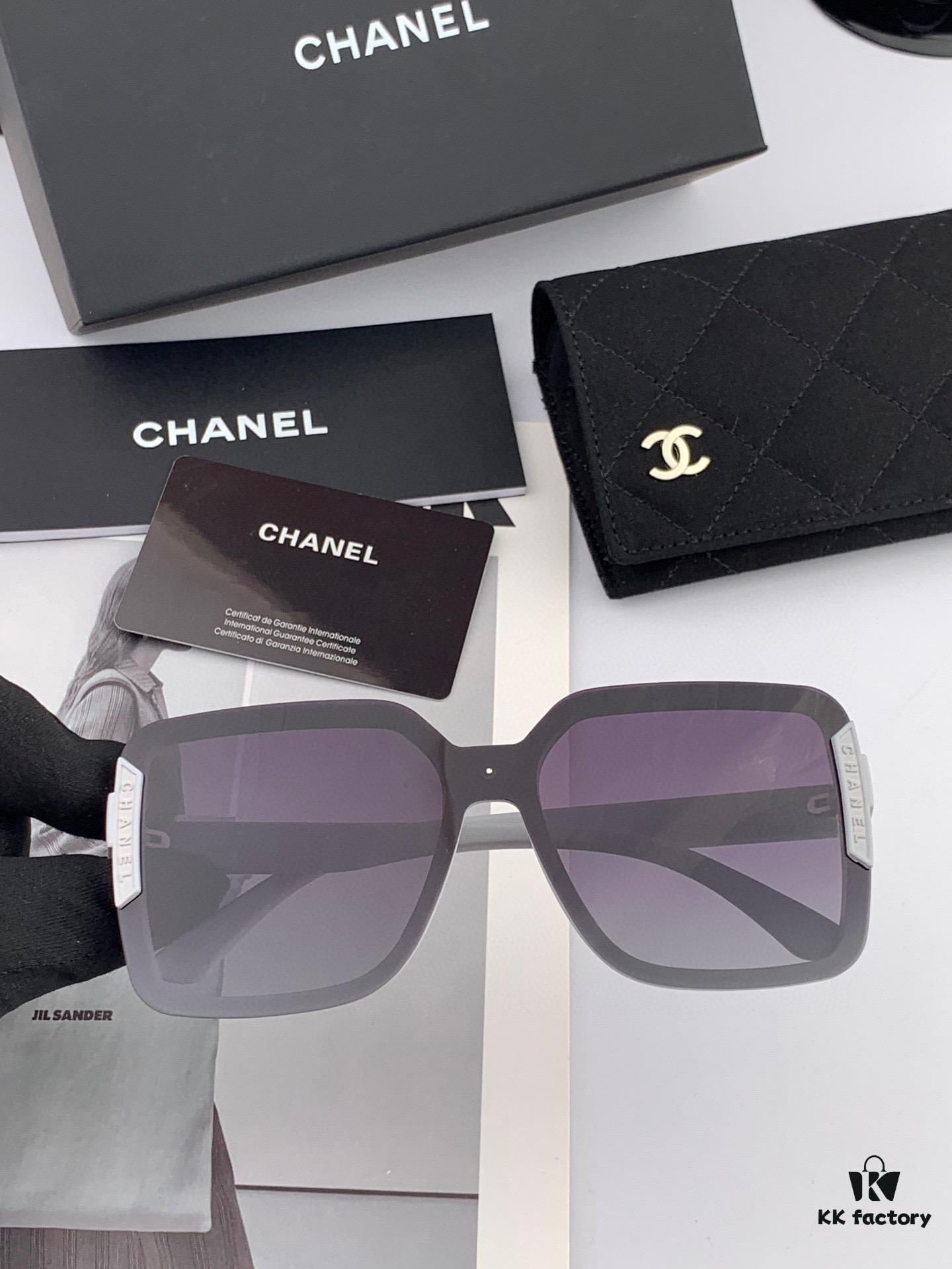 CHANEL TR Polarized Series Large-Frame Sunglasses, Classic Square Design, Universal Fit, UV Protection with Polarized Lenses, Model: CH2990
