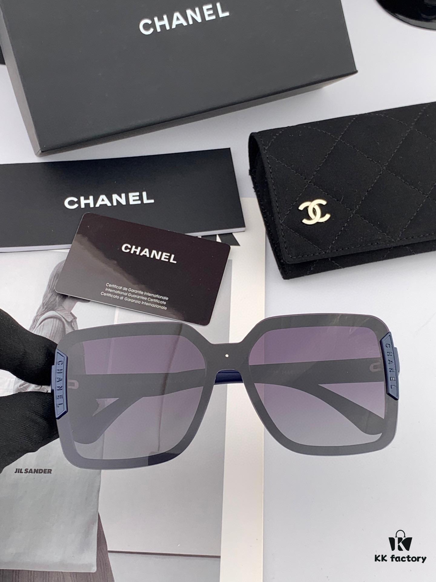 CHANEL TR Polarized Series Large-Frame Sunglasses, Classic Square Design, Universal Fit, UV Protection with Polarized Lenses, Model: CH2990