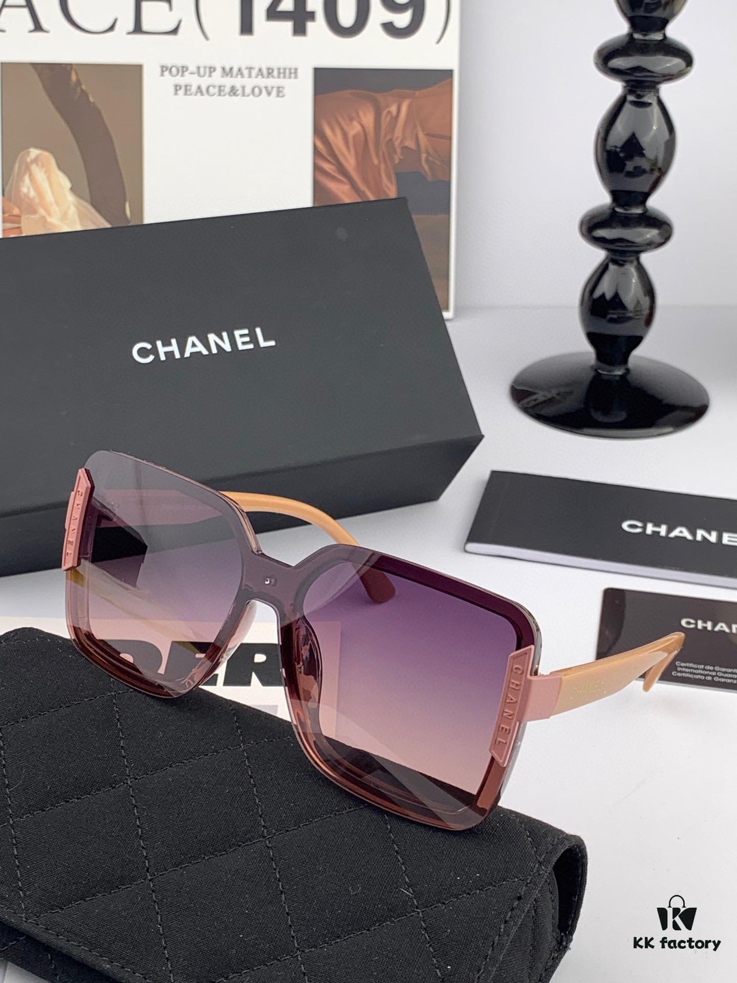 CHANEL TR Polarized Series Large-Frame Sunglasses, Classic Square Design, Universal Fit, UV Protection with Polarized Lenses, Model: CH2990