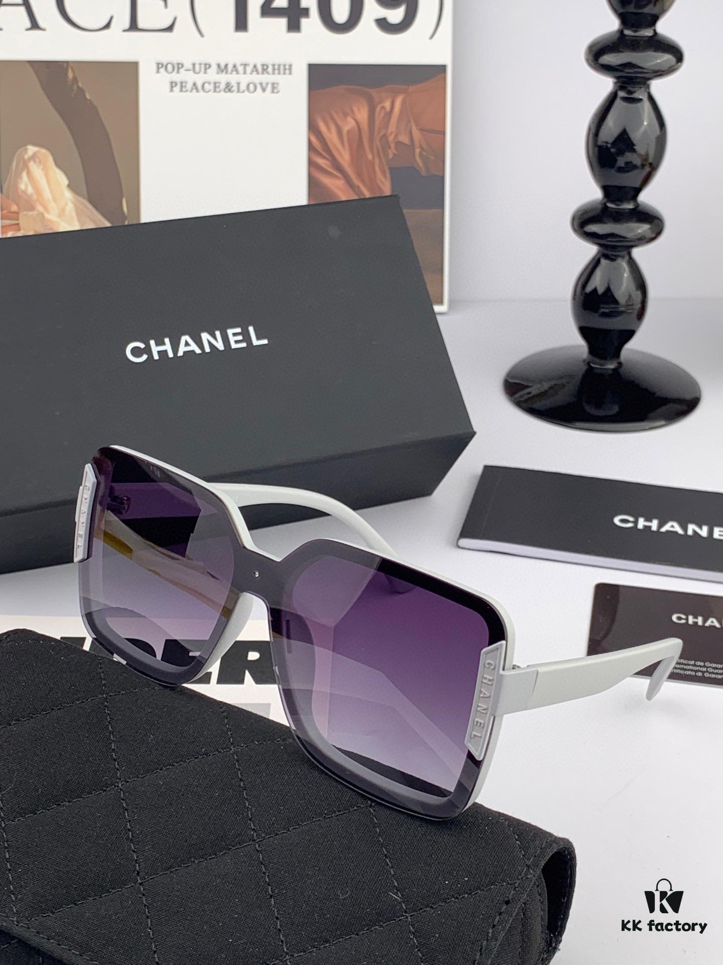 CHANEL TR Polarized Series Large-Frame Sunglasses, Classic Square Design, Universal Fit, UV Protection with Polarized Lenses, Model: CH2990