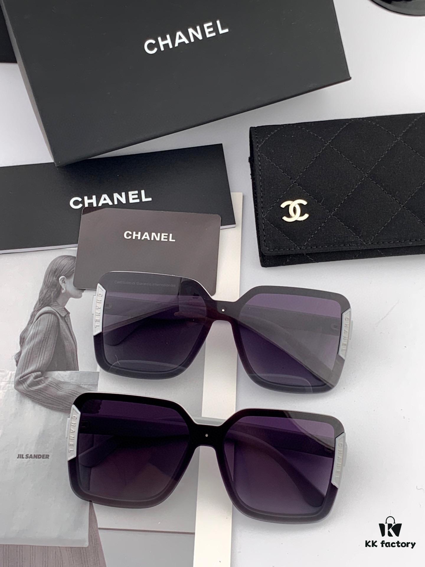 CHANEL TR Polarized Series Large-Frame Sunglasses, Classic Square Design, Universal Fit, UV Protection with Polarized Lenses, Model: CH2990