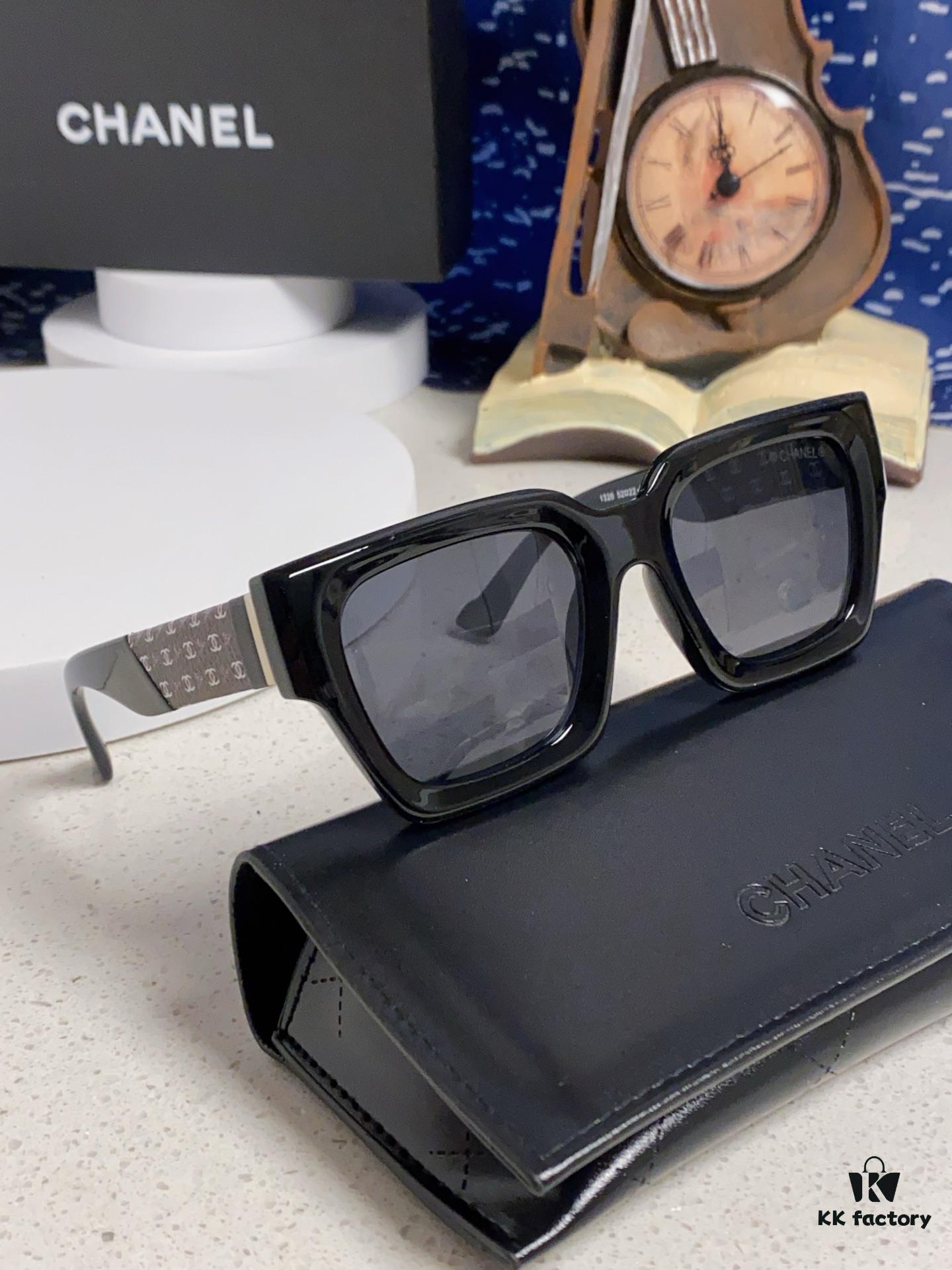 CHANEL 2024 New Arrival Trendy Fashion Square Frame Sunglasses, Comfortable Wear, Influencer Favorite Style, Women's HD Thickened Polarized Sunglasses