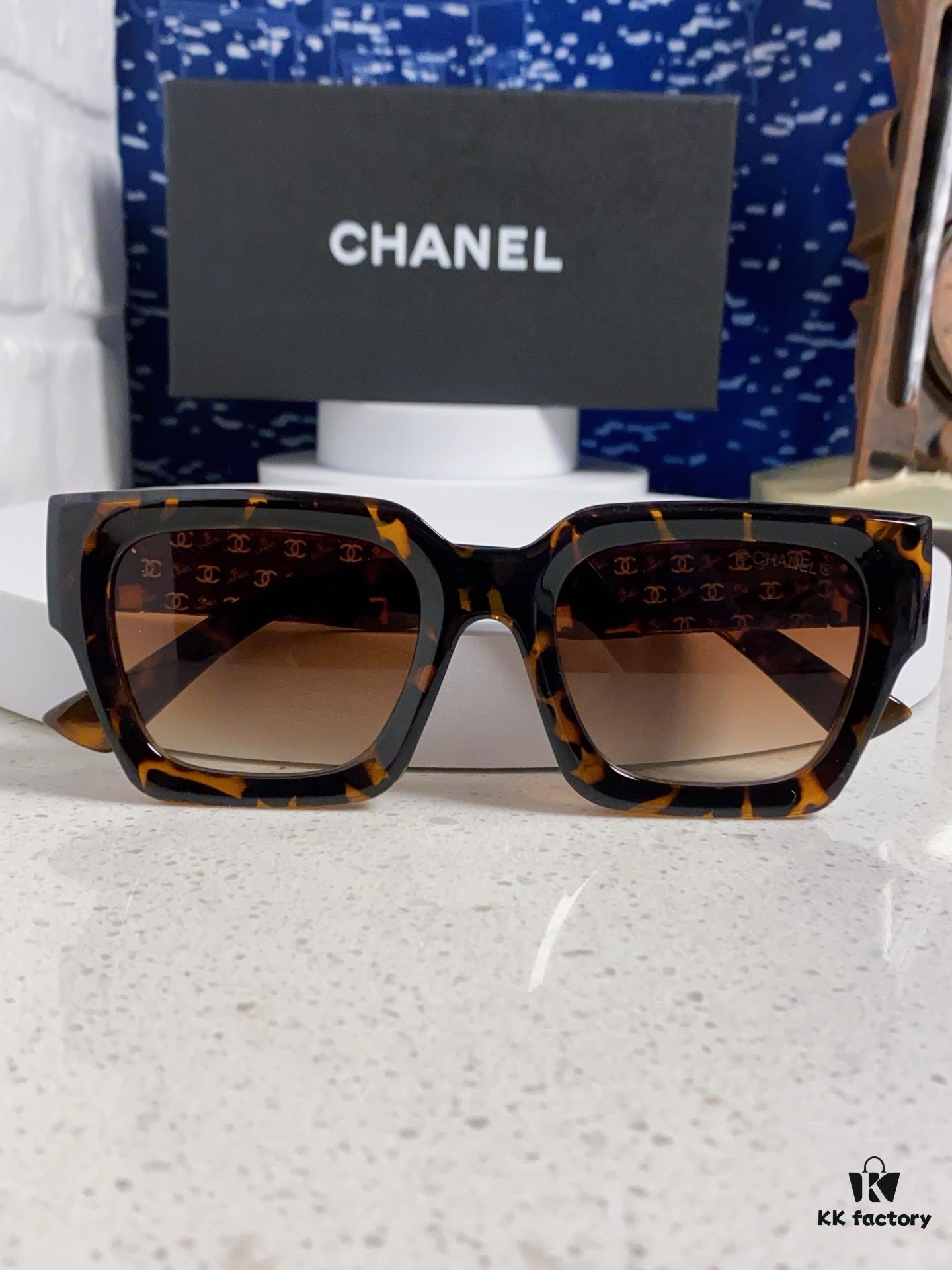 CHANEL 2024 New Arrival Trendy Fashion Square Frame Sunglasses for Women, Comfortable Wear, Influencer Favorite, High-Definition Thick Polarized Lens Sunglasses