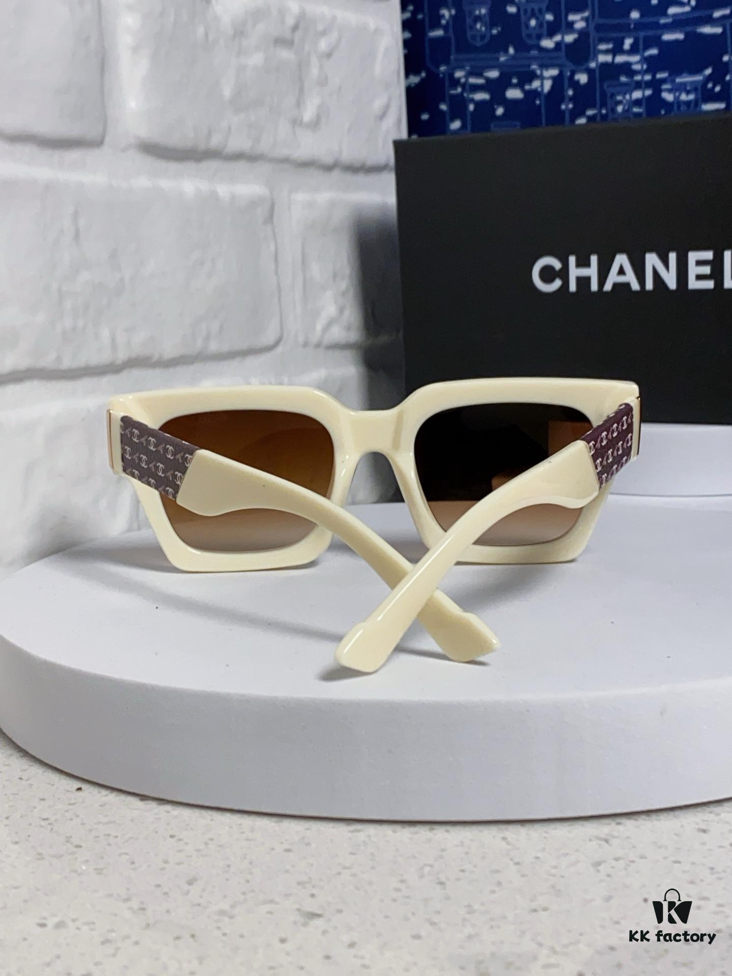 CHANEL 2024 New Arrival Trendy Fashion Square Frame Sunglasses for Women, High-Definition Thick Polarized UV Protection Shades