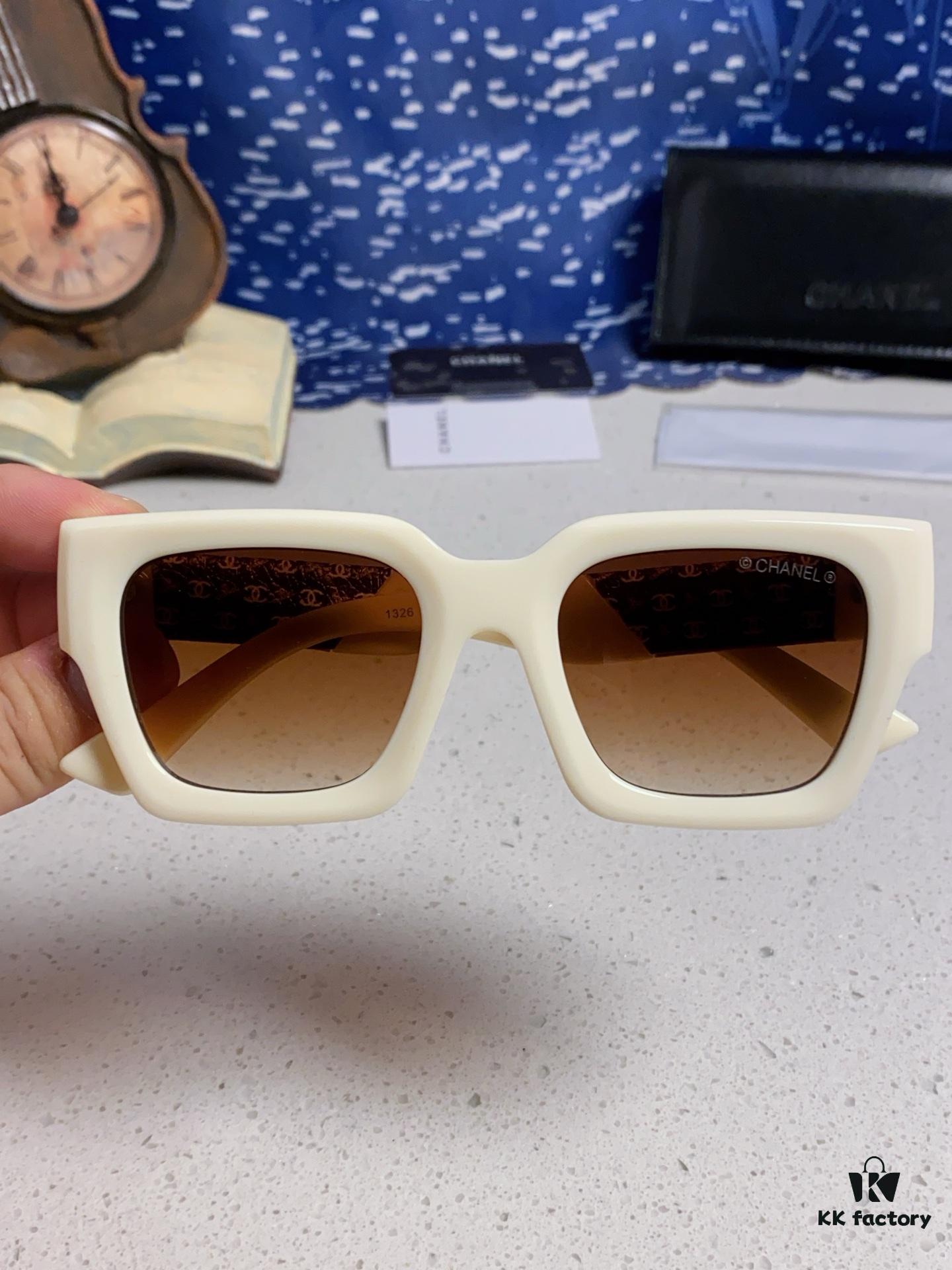 CHANEL 2024 New Arrival Trendy Fashion Square Frame Sunglasses for Women, High-Definition Thick Polarized UV Protection Shades