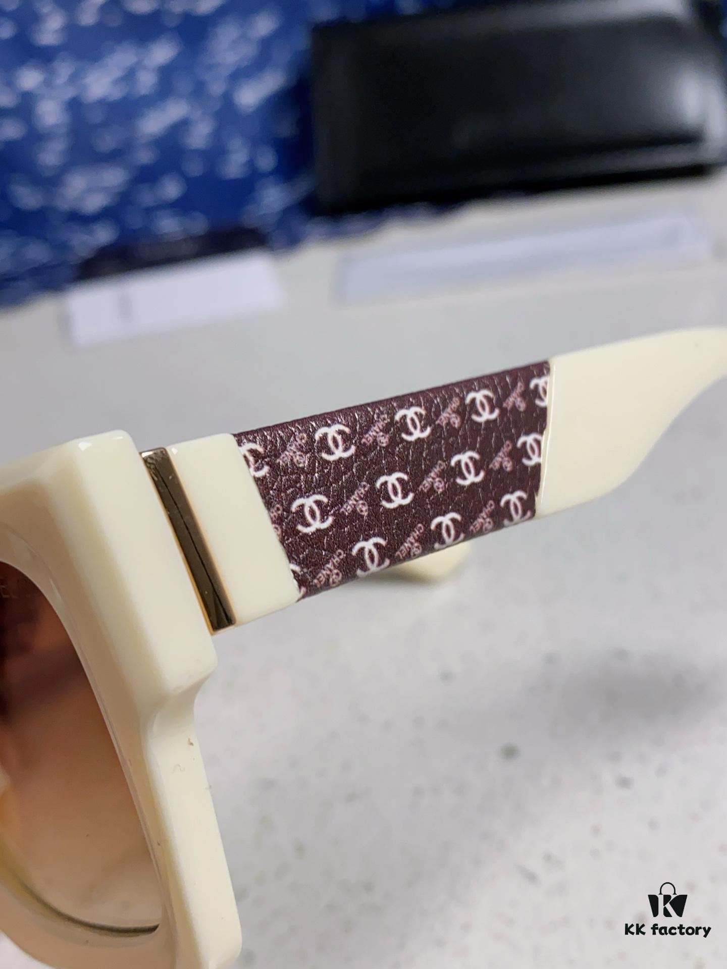 CHANEL 2024 New Arrival Trendy Fashion Square Frame Sunglasses for Women, High-Definition Thick Polarized UV Protection Shades