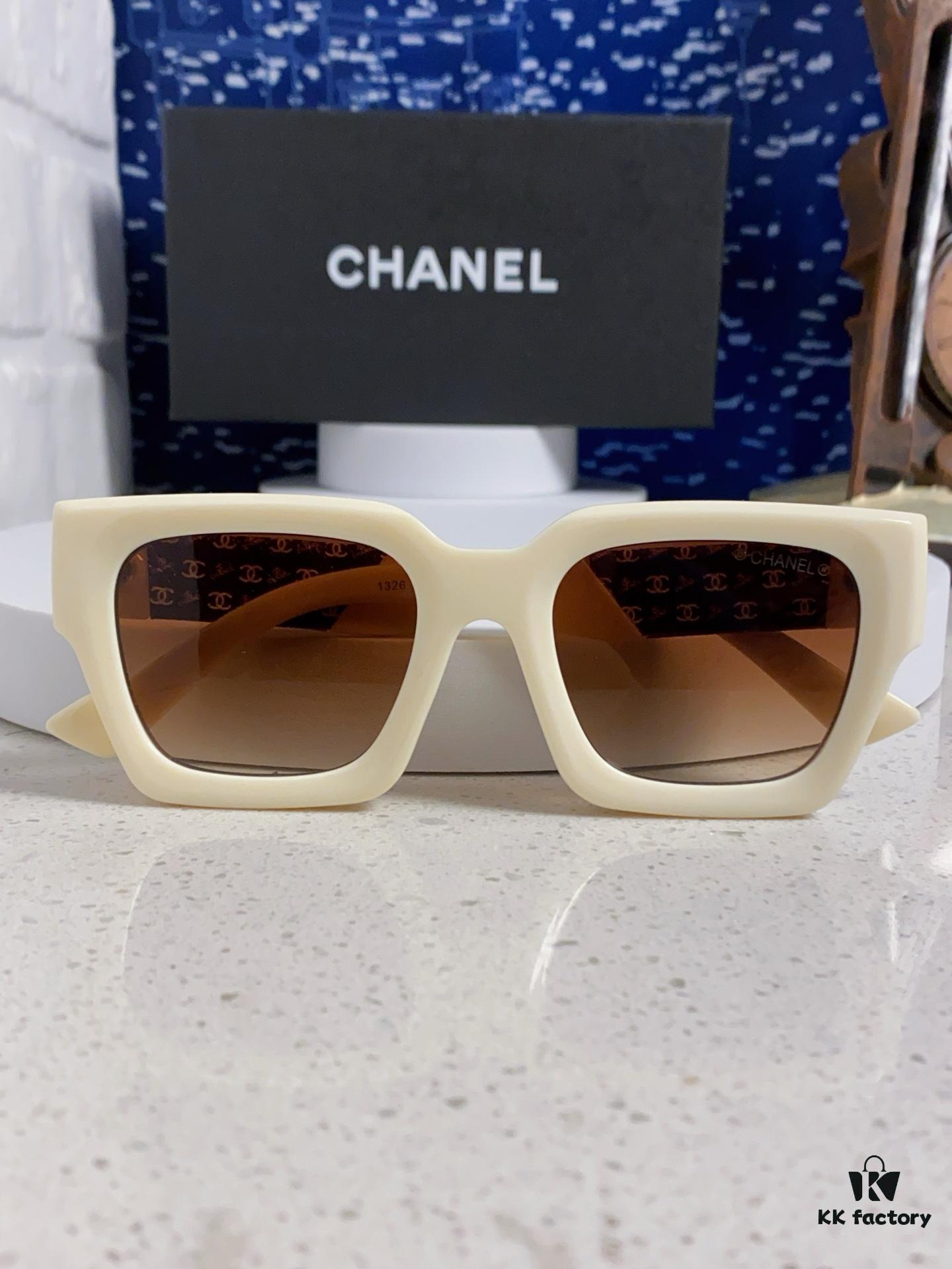 CHANEL 2024 New Arrival Trendy Fashion Square Frame Sunglasses for Women, High-Definition Thick Polarized UV Protection Shades