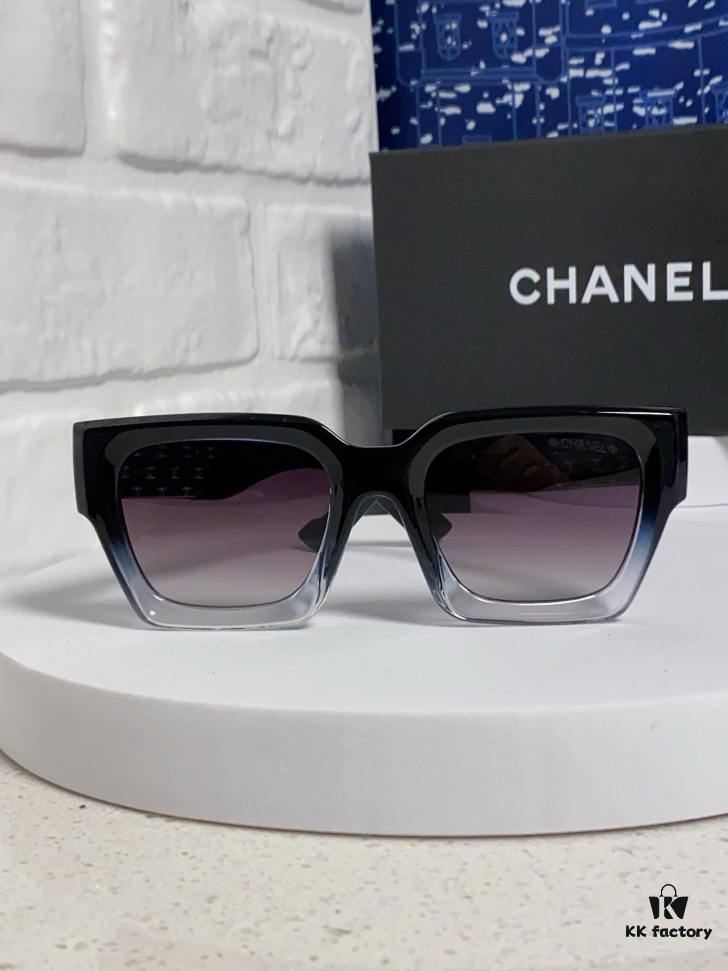 CHANEL 2024 New Arrival Trendy Fashion Square Frame Sunglasses for Women, Comfortable Wear, Influencer Favorite, High-Definition Thick Polarized Lens Sunglasses