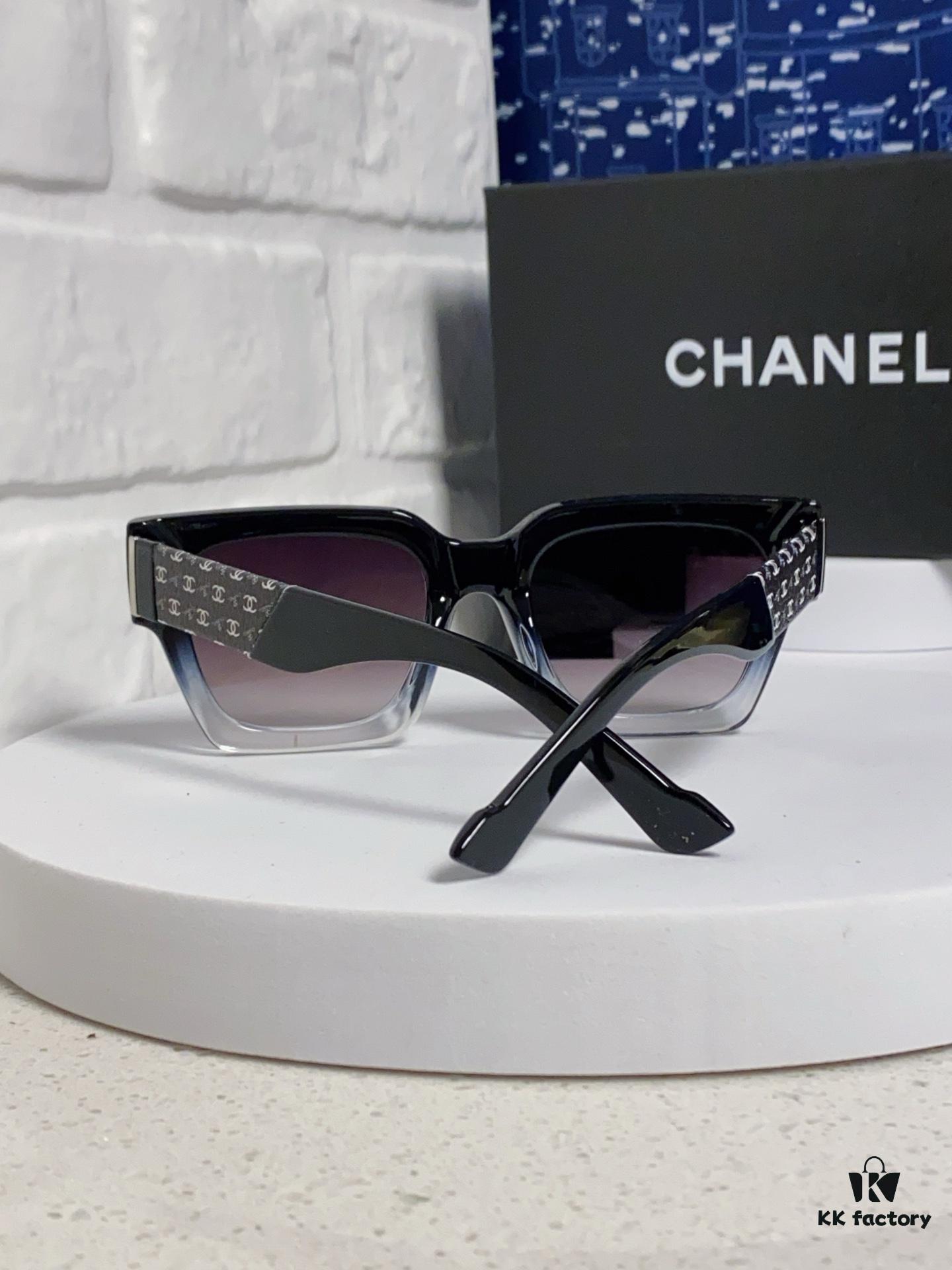 CHANEL 2024 New Arrival Trendy Fashion Square Frame Sunglasses for Women, Comfortable Wear, Influencer Favorite, High-Definition Thick Polarized Lens Sunglasses