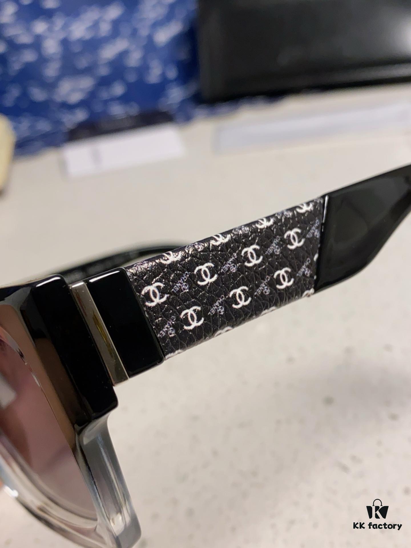 CHANEL 2024 New Arrival Trendy Fashion Square Frame Sunglasses for Women, Comfortable Wear, Influencer Favorite, High-Definition Thick Polarized Lens Sunglasses