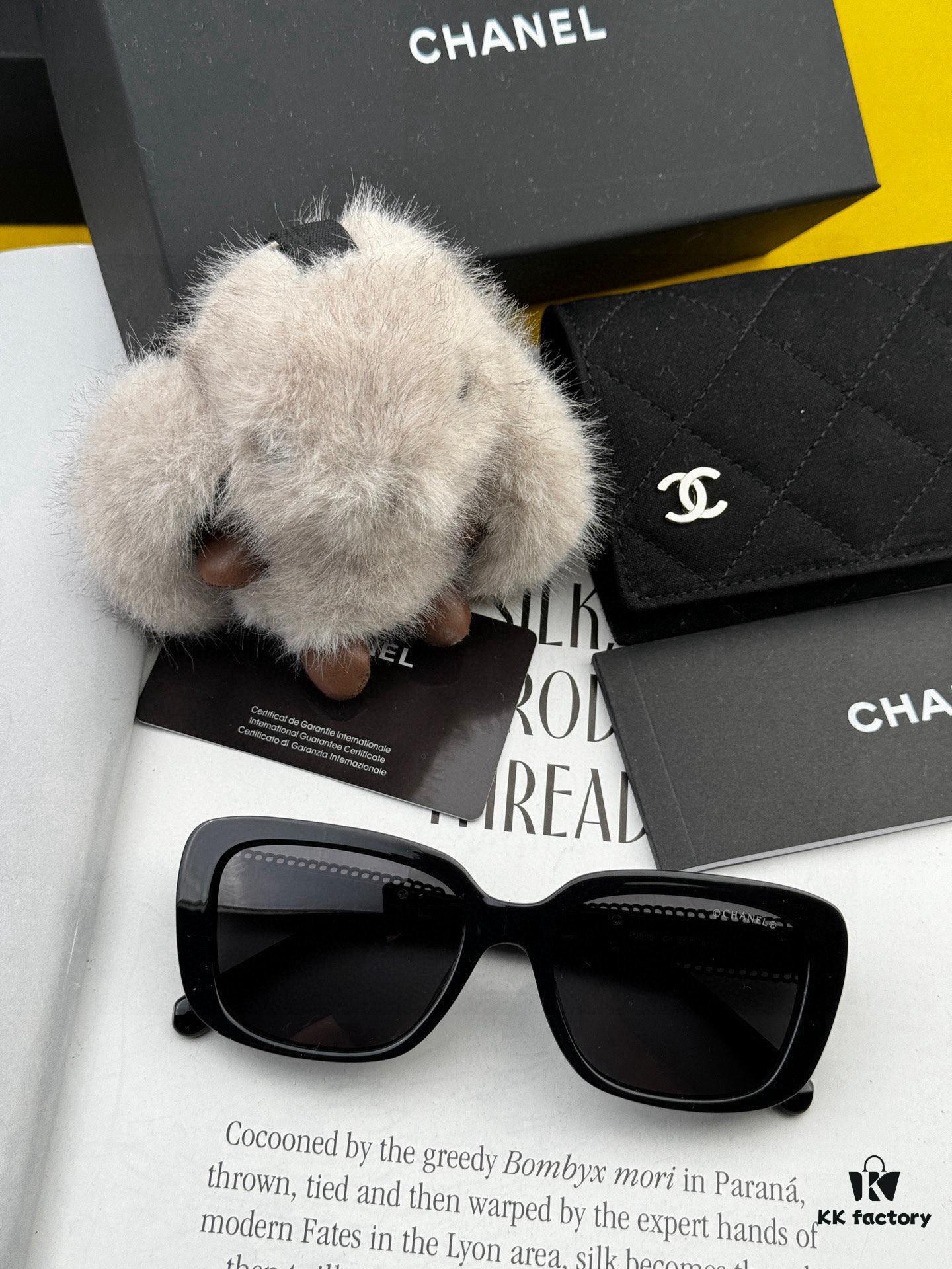 CHANEL 2025 New Arrival Trendy Fashion Square Sunglasses for Women, High-Definition Thick Polarized UV Protection Sunglasses with Comfortable TR Frame - Model CH1908