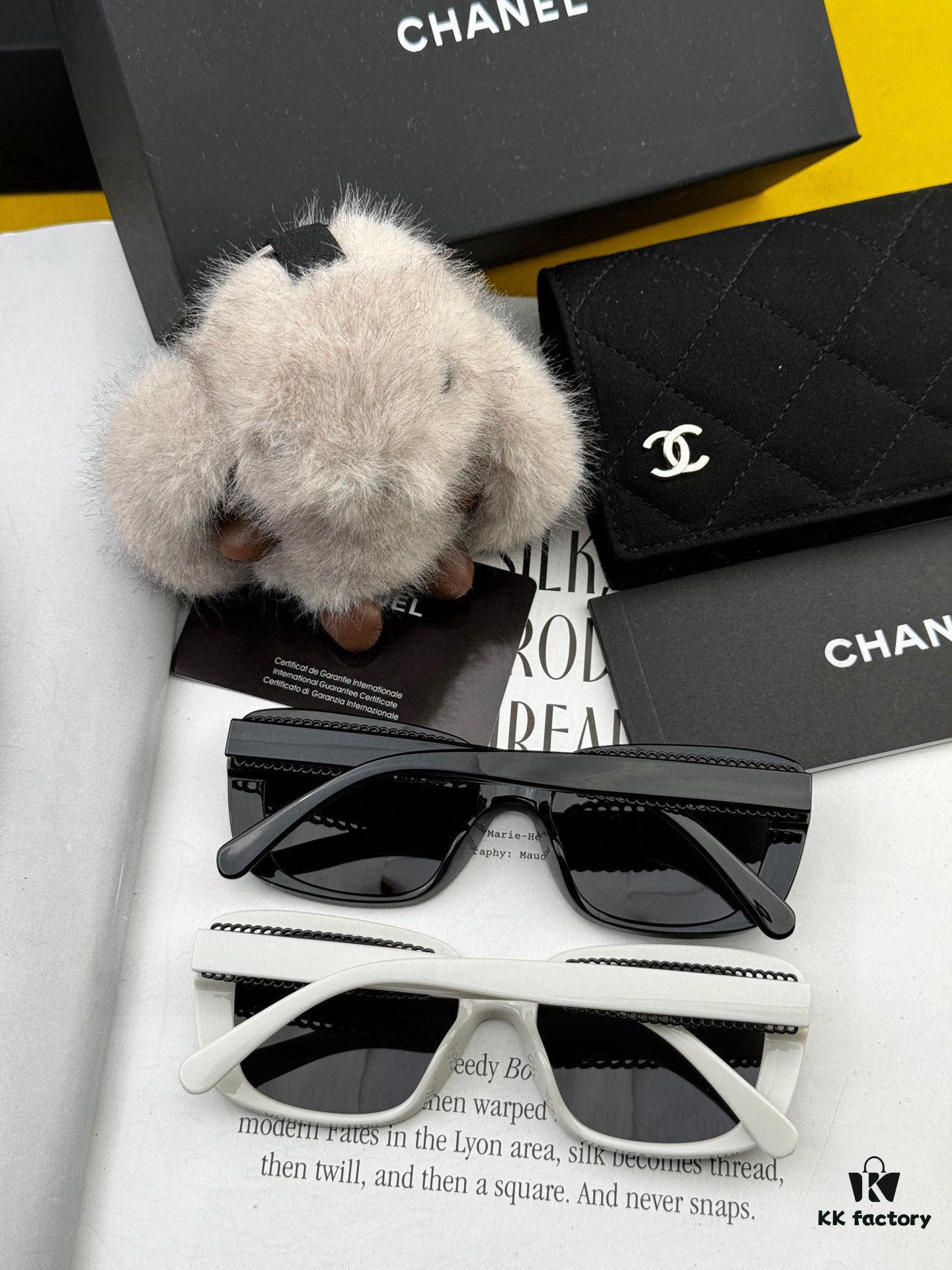 CHANEL 2025 New Arrival Trendy Fashion Square Sunglasses for Women, High-Definition Thick Polarized UV Protection Sunglasses with Comfortable TR Frame - Model CH1908