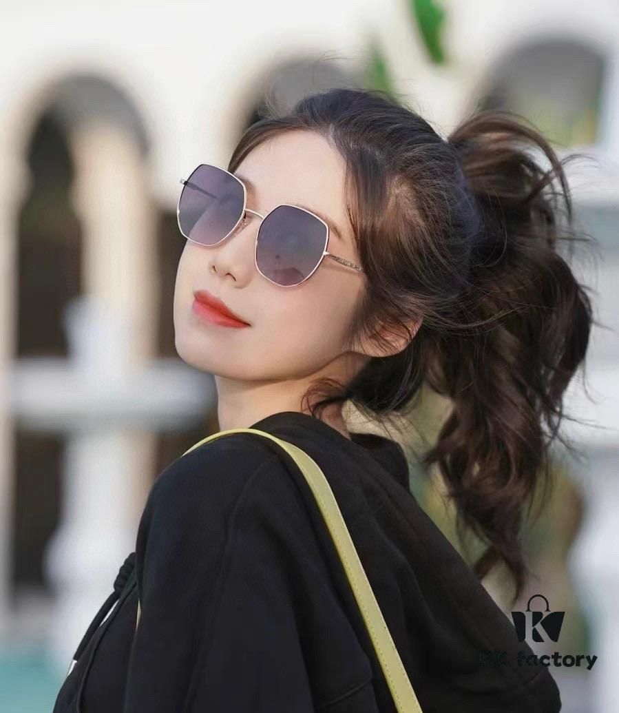 New CHANEL Square Sunglasses with Pearl Accents and Metallic Bridge