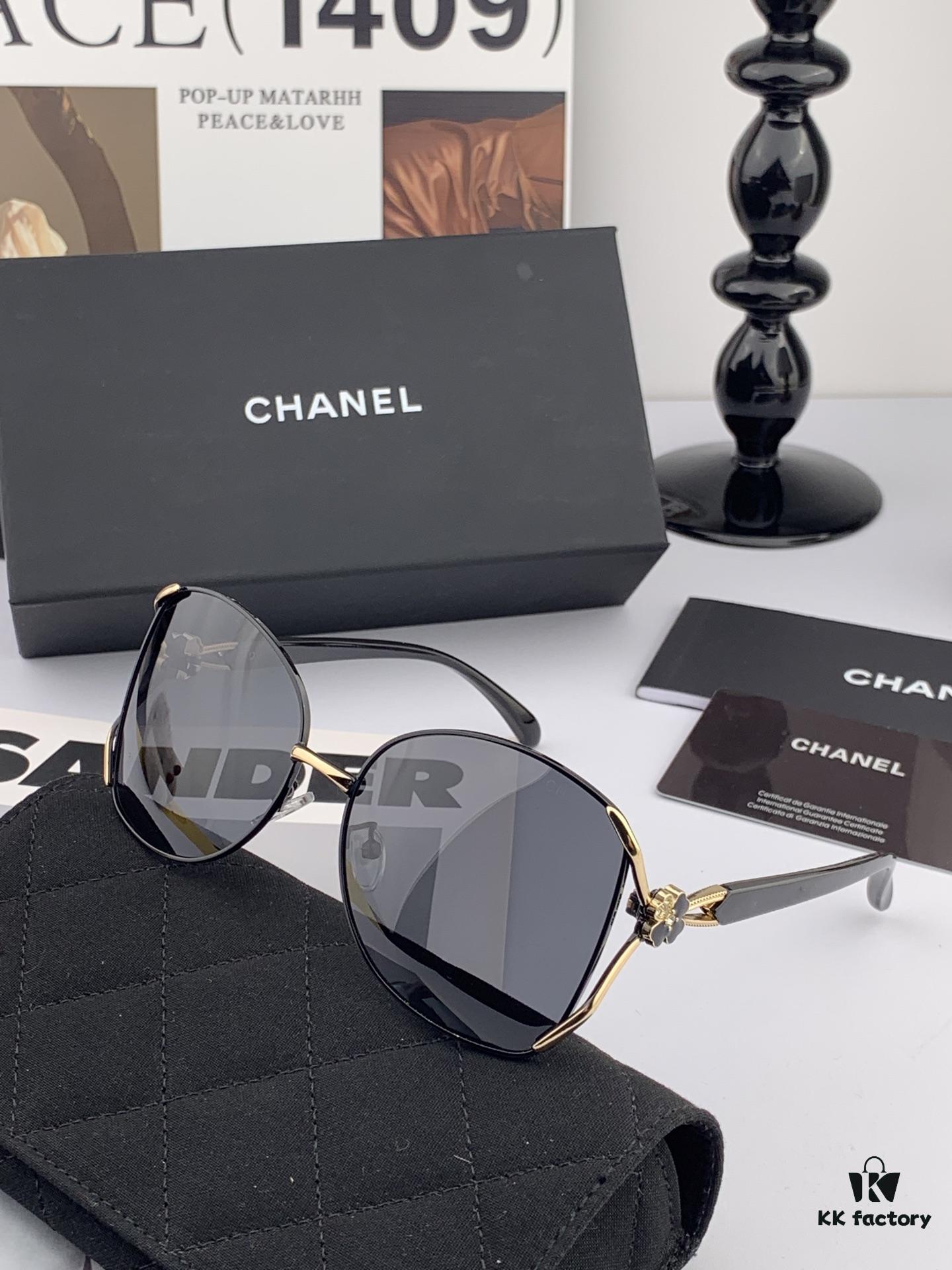 CHANEL 2025 New Camellia Trendy Fashion Round Frame Sunglasses Comfortable Wear Influencer Style Shades Model: CH9803
