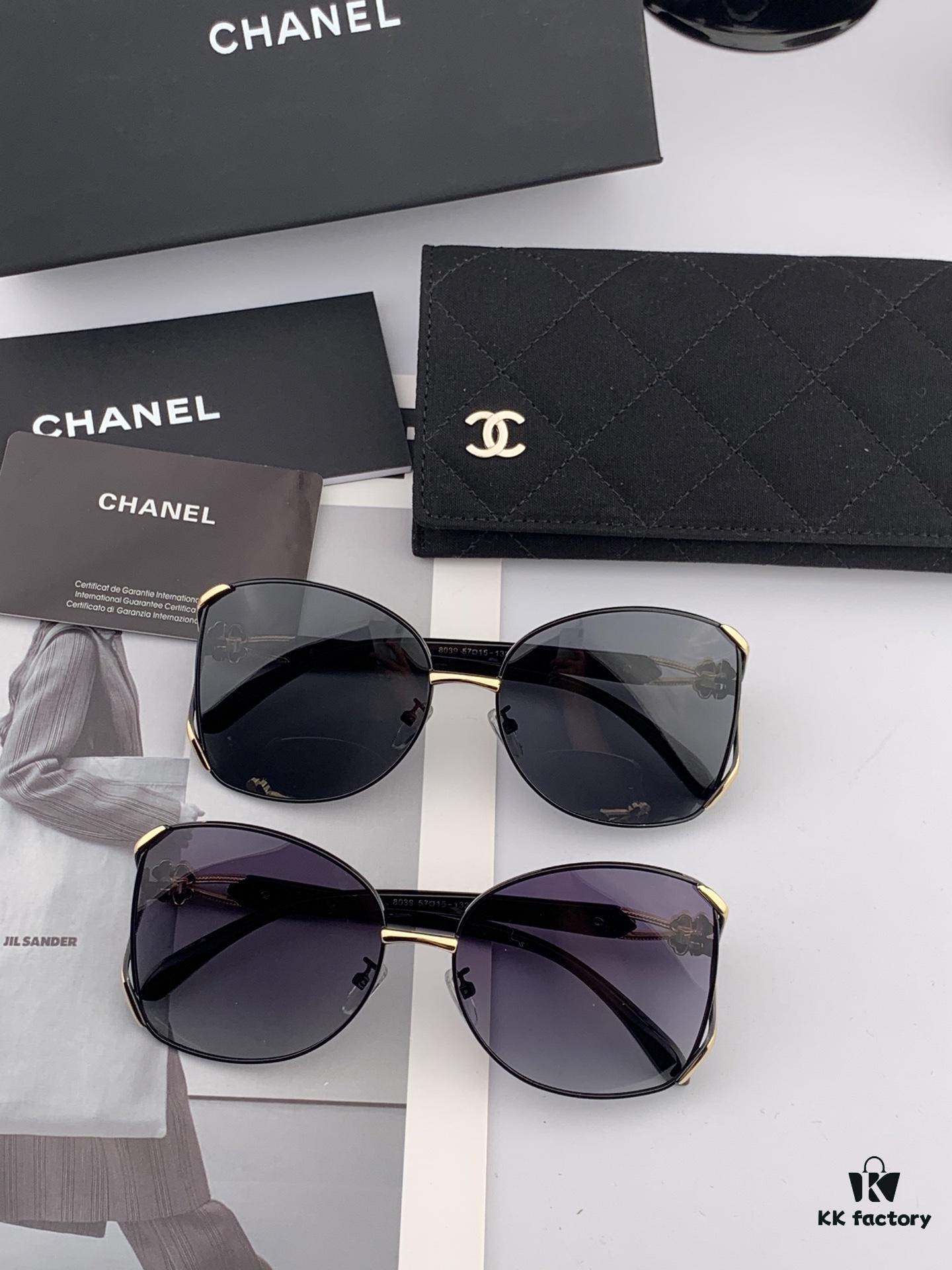CHANEL 2025 New Camellia Trendy Fashion Round Frame Sunglasses Comfortable Wear Influencer Style Shades Model: CH9803