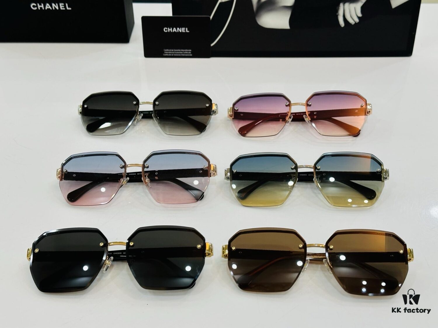 CHANE*/Xiangjia MODEL: CH6060S Size: 63□17-145 Nail Art Heart J Sunglasses