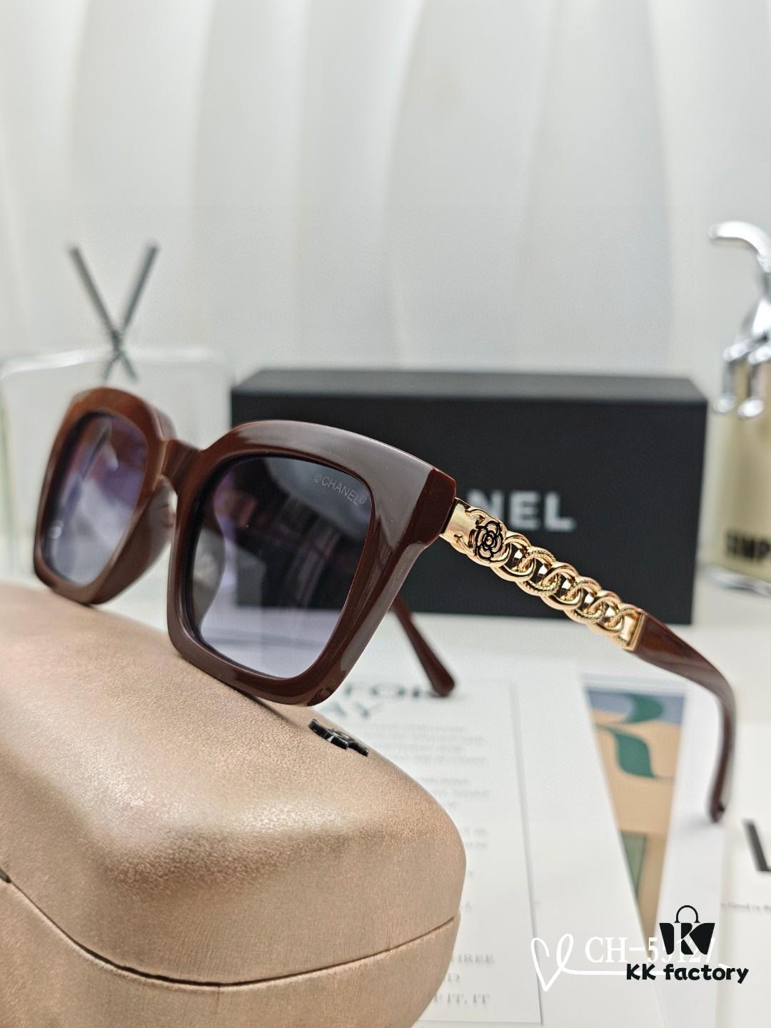 CHANEL France - New Style TR Lightweight Sunglasses with Polarized HD Lenses, Comfortable Wear for Travel and Driving