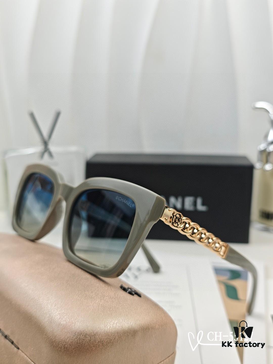 CHANEL France - New Style TR Lightweight Sunglasses with Polarized HD Lenses, Comfortable Wear for Travel and Driving