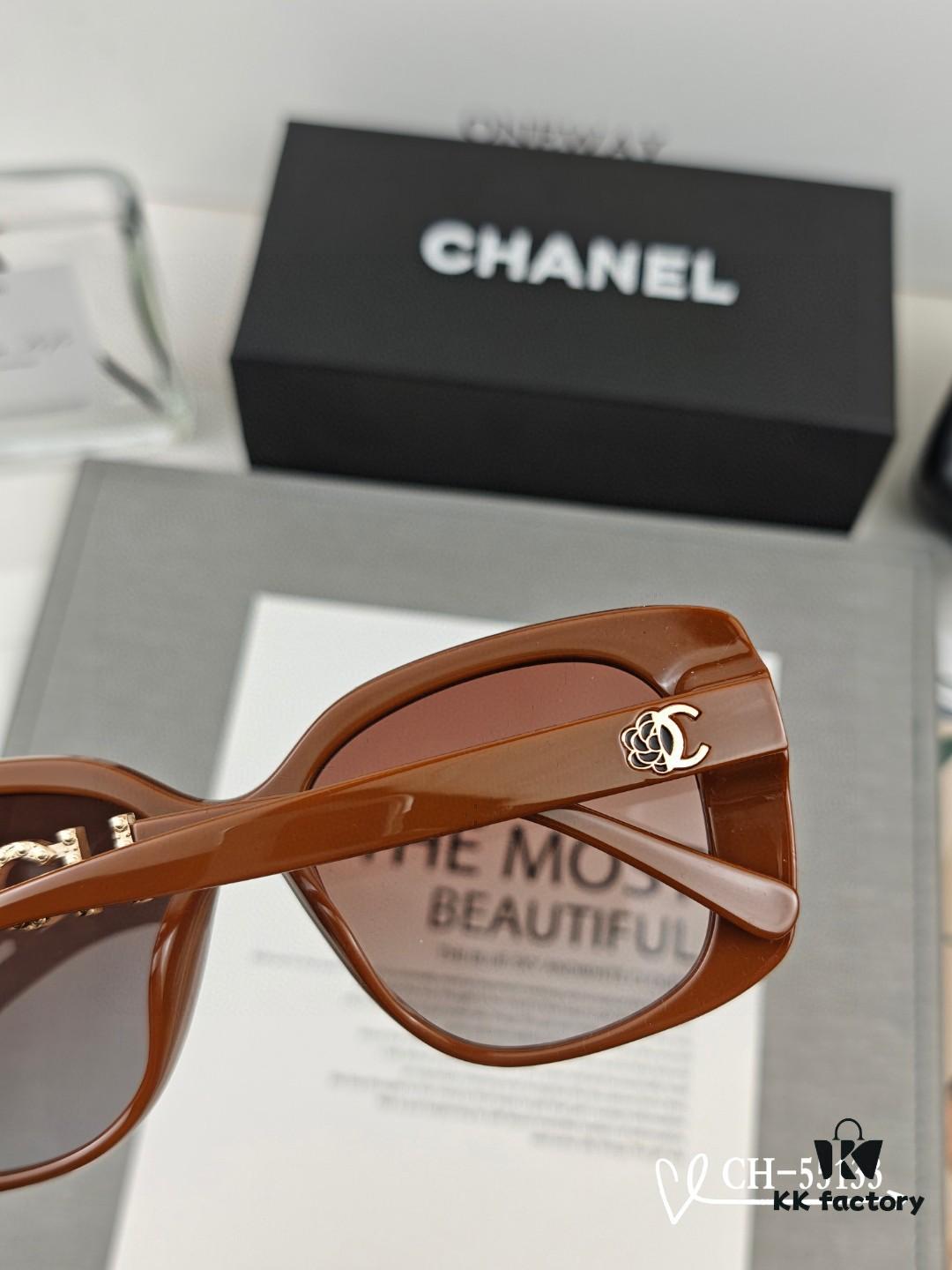 Chanel - POLARIZED HD Resin Lenses TR Lightweight Frame Sunglasses Model: 55133