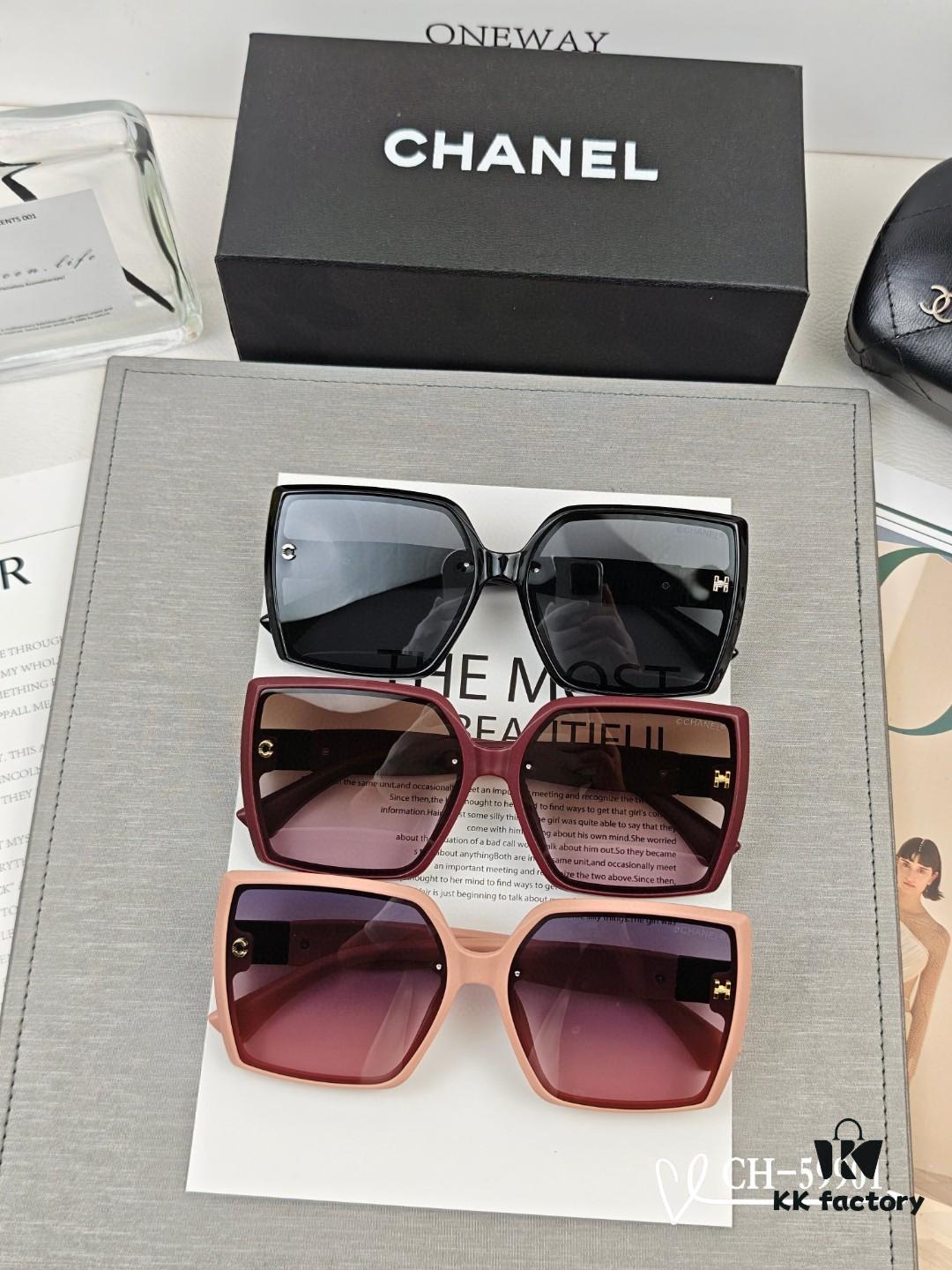 CHANEL France - New Lightweight TR Frame Sunglasses with Polaroid HD Lenses, Stylish and Comfortable Design for Travel and Daily Wear