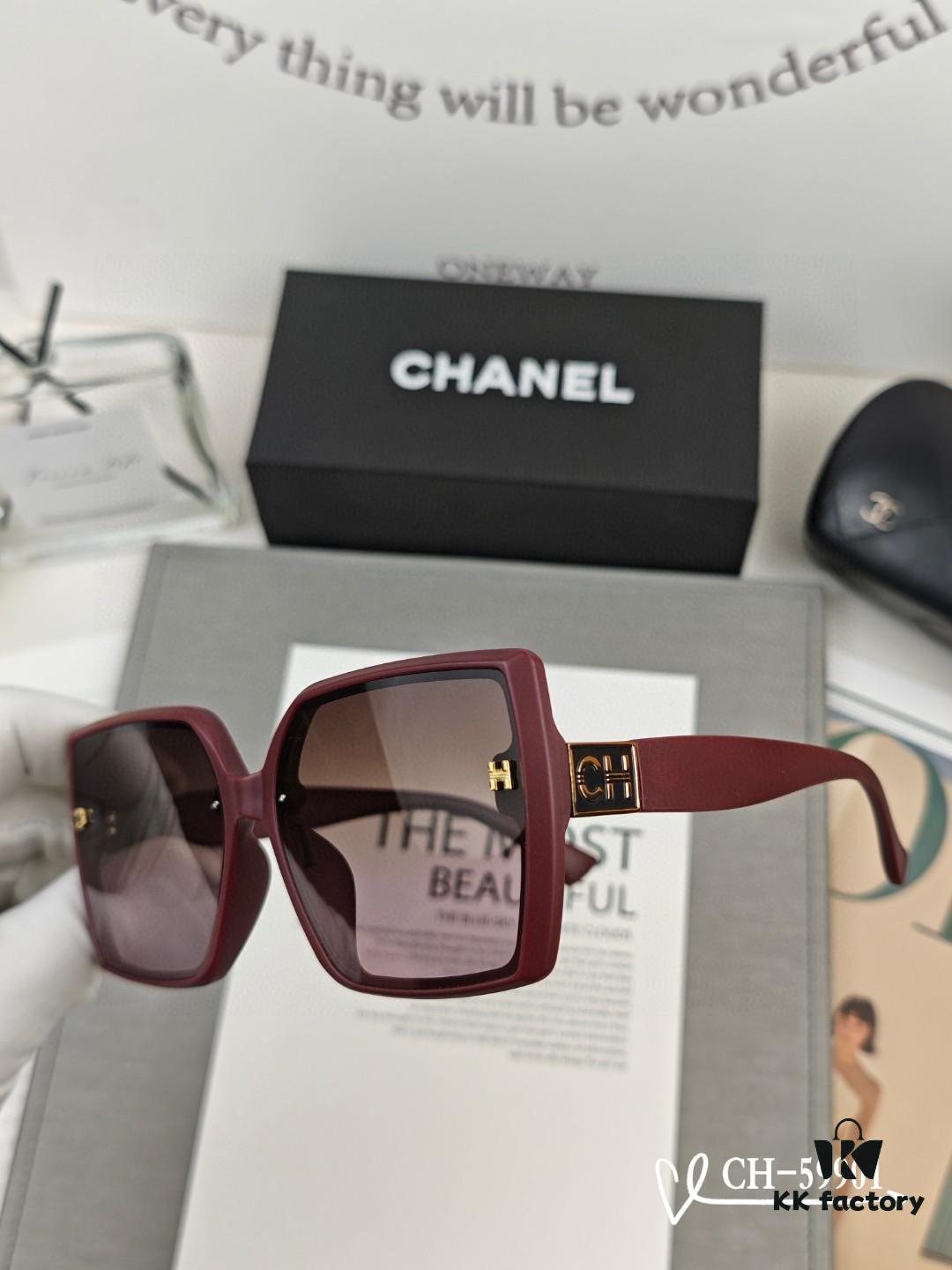 CHANEL France - New Lightweight TR Frame Sunglasses with Polaroid HD Lenses, Stylish and Comfortable Design for Travel and Daily Wear