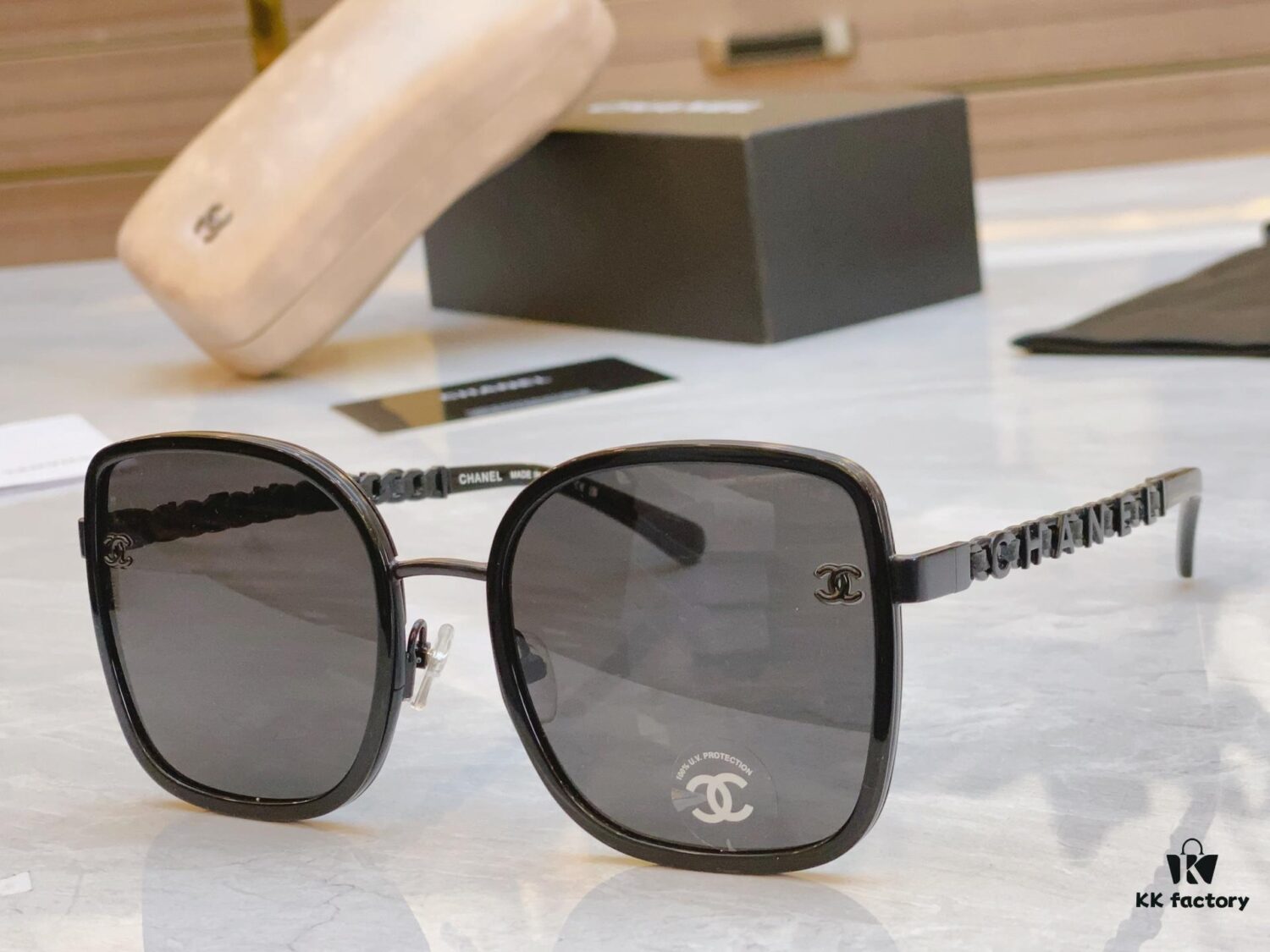 CHANE* Chanel New Model Sunglasses 🕶️🕶️, MODEL: CH5422B, SIZE: 57-21-145