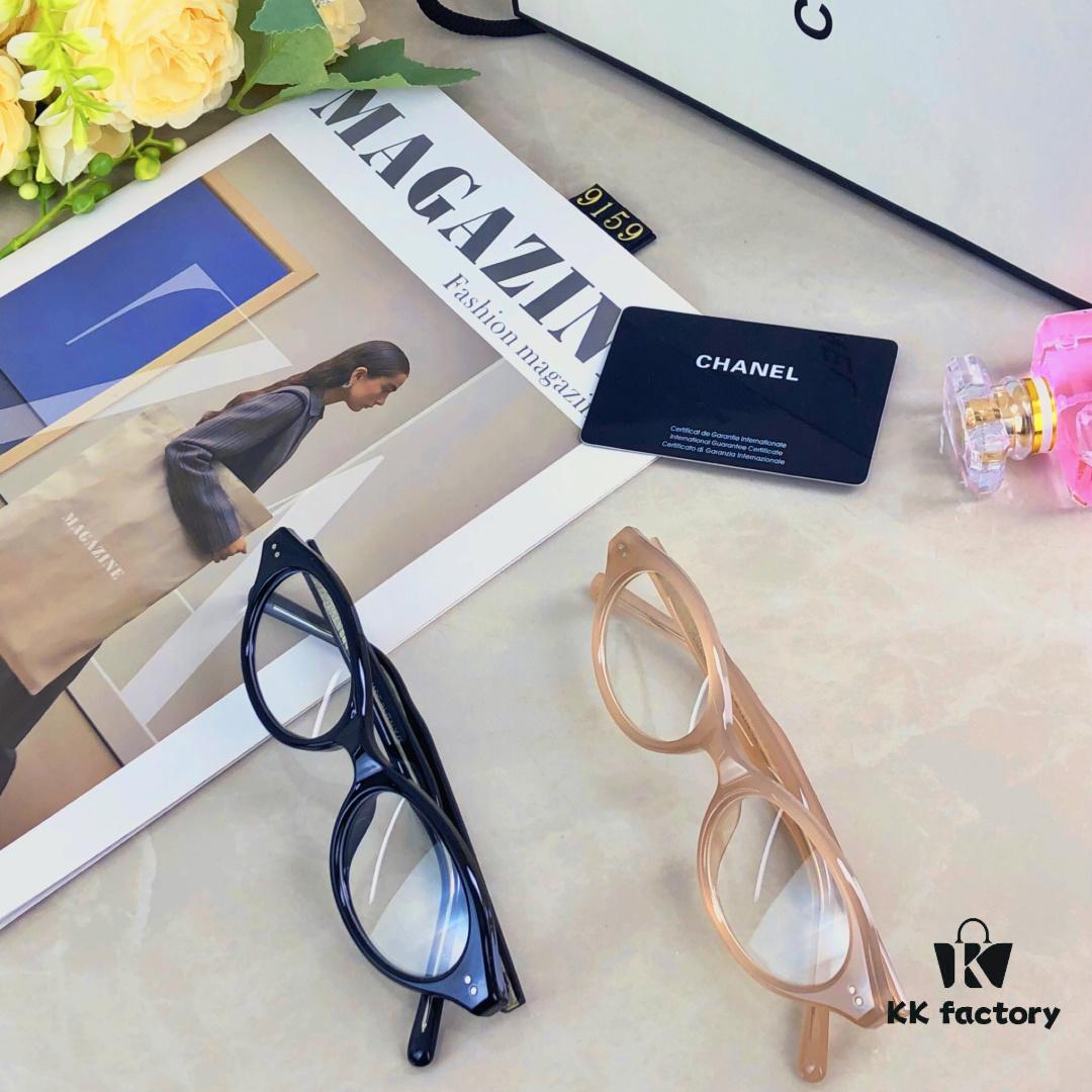 Chane Korean Retro Round Frame Eyeglasses - Japanese Style Vintage Optical Glasses, Minimalist Clear Lens Frames for Slimming Face Look