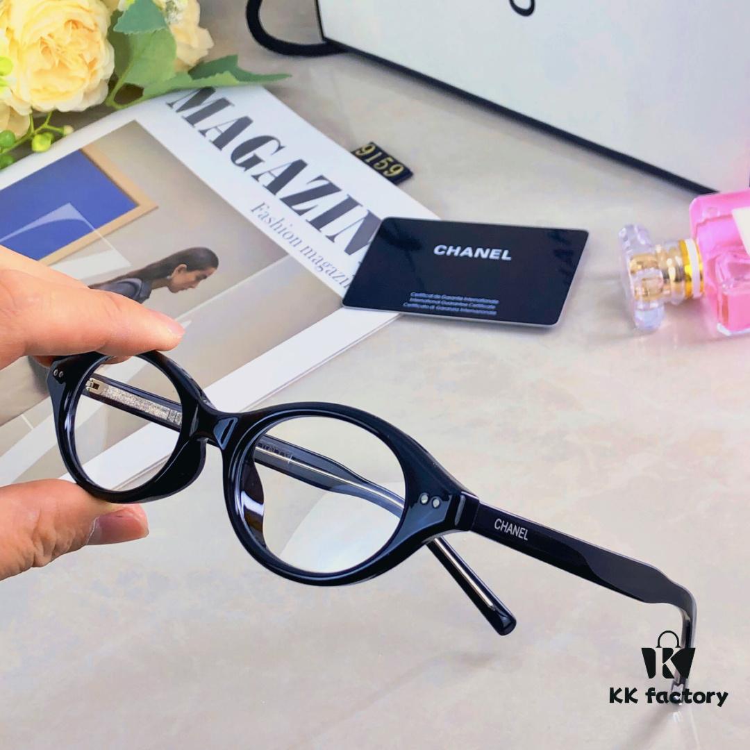 Chane Korean Retro Round Frame Eyeglasses - Japanese Style Vintage Optical Glasses, Minimalist Clear Lens Frames for Slimming Face Look