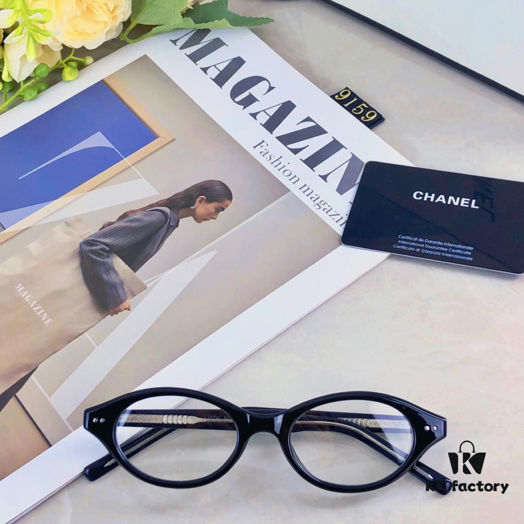 Chane Korean Retro Round Frame Eyeglasses - Japanese Style Vintage Optical Glasses, Minimalist Clear Lens Frames for Slimming Face Look